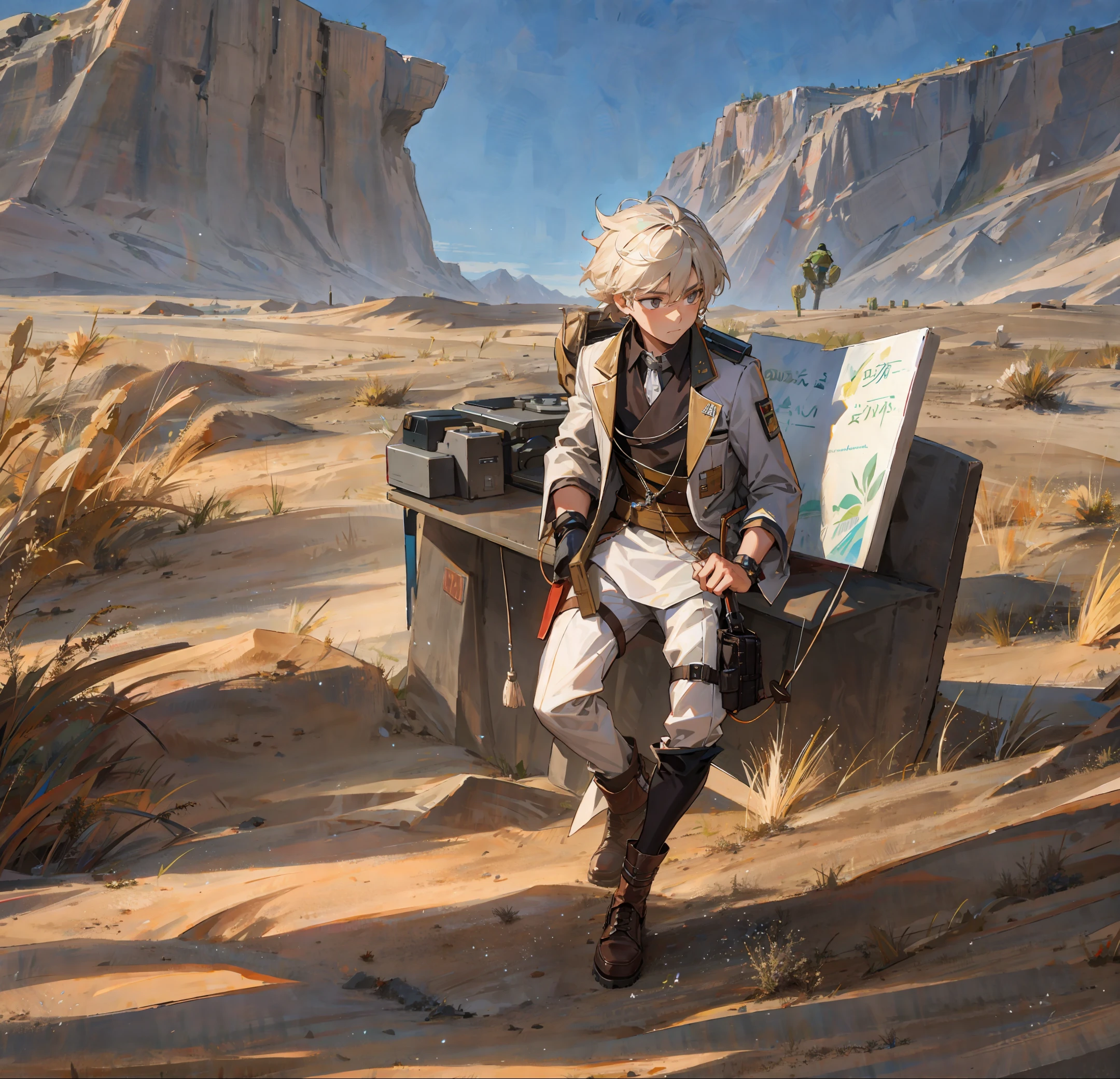 A man in the desert