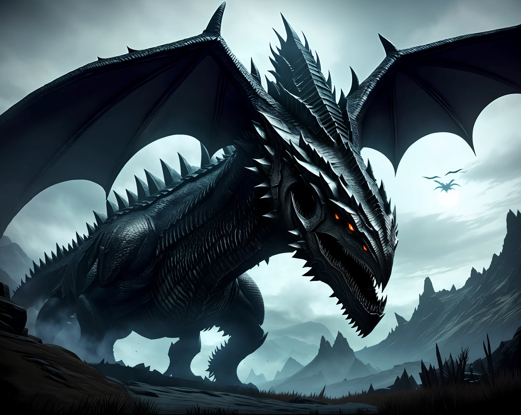 Alduin is an immensely powerful black dragon in The Elder Scrolls lore
1
2
3
. He is known as both the World-Eater and the Twilight God to the residents of Skyrim
1
. According to Nordic legends, he came into existence before Nirn (the planet where the Elder Scrolls games take place)
2
. Alduin is depicted as a malevolent force who destroys the world periodically, and the Nords believe that his reappearance heralds the end of time
1
. He was worshipped as a god-king by the ancient Nords through the Dragon Cult, and is considered the wellspring of the Nordic pantheon, as well as the harbinger of the apocalypse
3
.
There are different interpretations of Alduin's character and motivations. Some argue that he is not inherently evil, but rather fulfilling his role as the World-Eater
4
. Others believe that he is a power-hungry tyrant seeking to dominate the world
5
. Regardless of his true nature, Alduin is a terrifying antagonist in The Elder Scrolls V: Skyrim
6
.