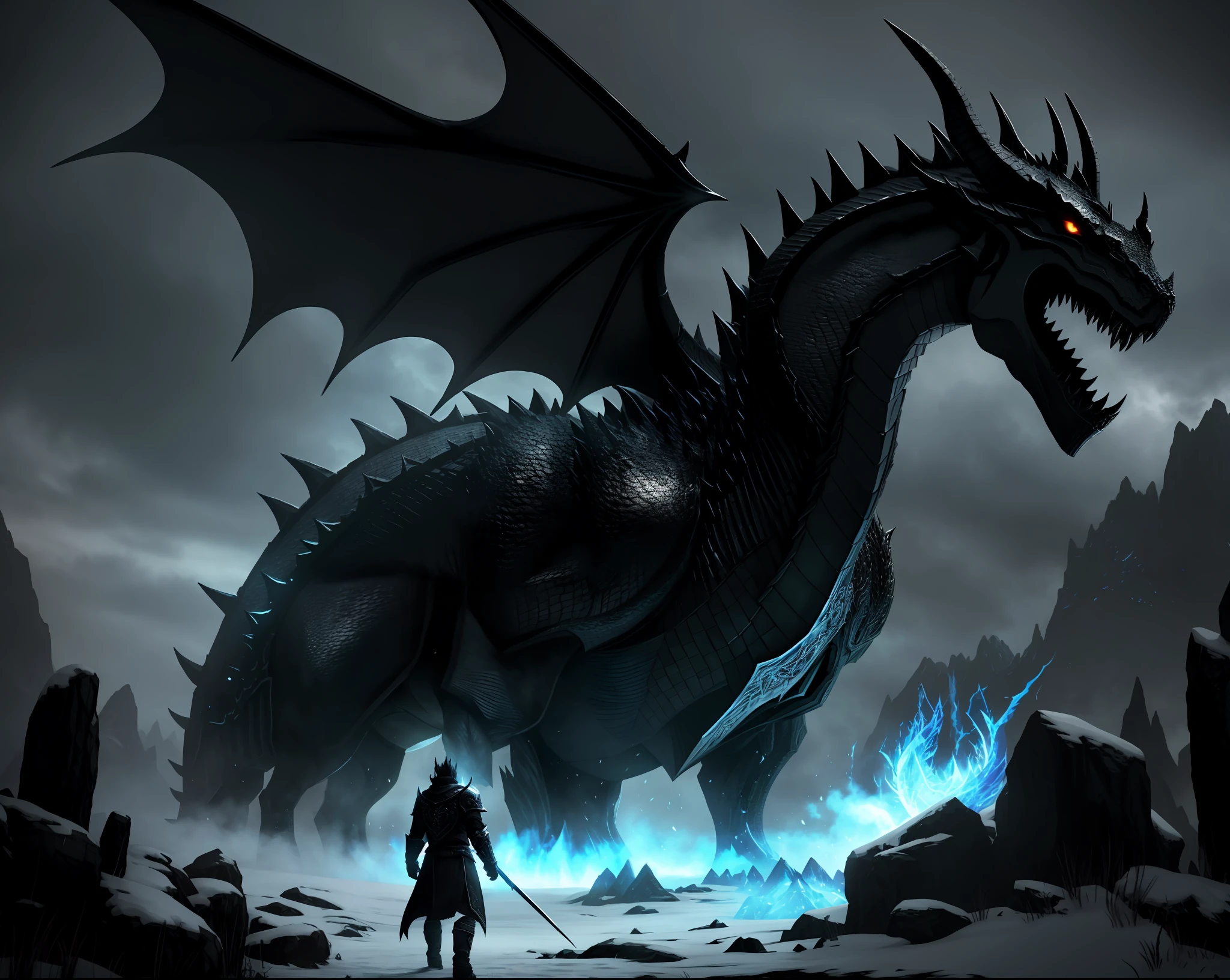 Alduin is an immensely powerful black dragon in The Elder Scrolls lore
1
2
3
. He is known as both the World-Eater and the Twilight God to the residents of Skyrim
1
. According to Nordic legends, he came into existence before Nirn (the planet where the Elder Scrolls games take place) 
2
. Alduin is depicted as a malevolent force who destroys the world periodically, and the Nords believe that his reappearance heralds the end of time
1
. He was worshipped as a god-king by the ancient Nords through the Dragon Cult, and is considered the wellspring of the Nordic pantheon, as well as the harbinger of the apocalypse
3
.
There are different interpretations of Alduin's character and motivations. Some argue that he is not inherently evil, but rather fulfilling his role as the World-Eater
4
. Others believe that he is a power-hungry tyrant seeking to dominate the world
5
. Regardless of his true nature, Alduin is a terrifying antagonist in The Elder Scrolls V: Skyrim
6
.