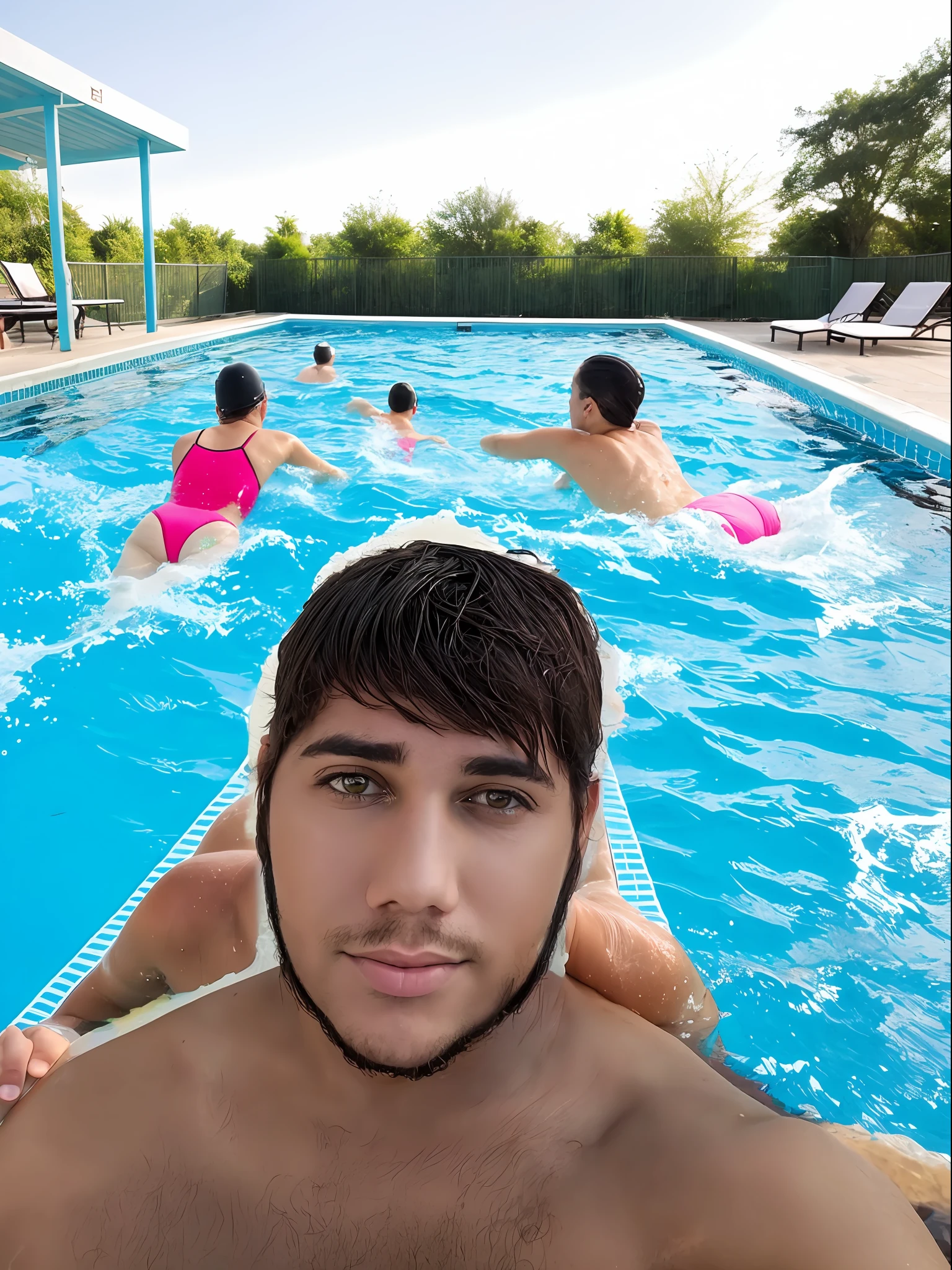 Swimming pool with people