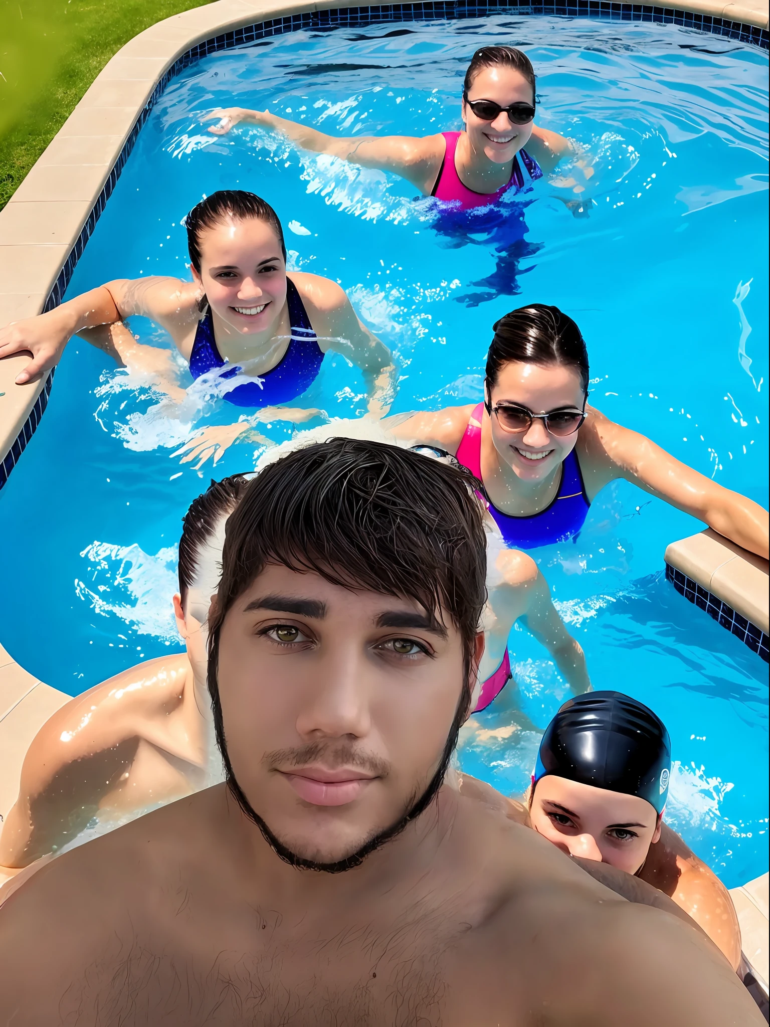 Swimming pool with people