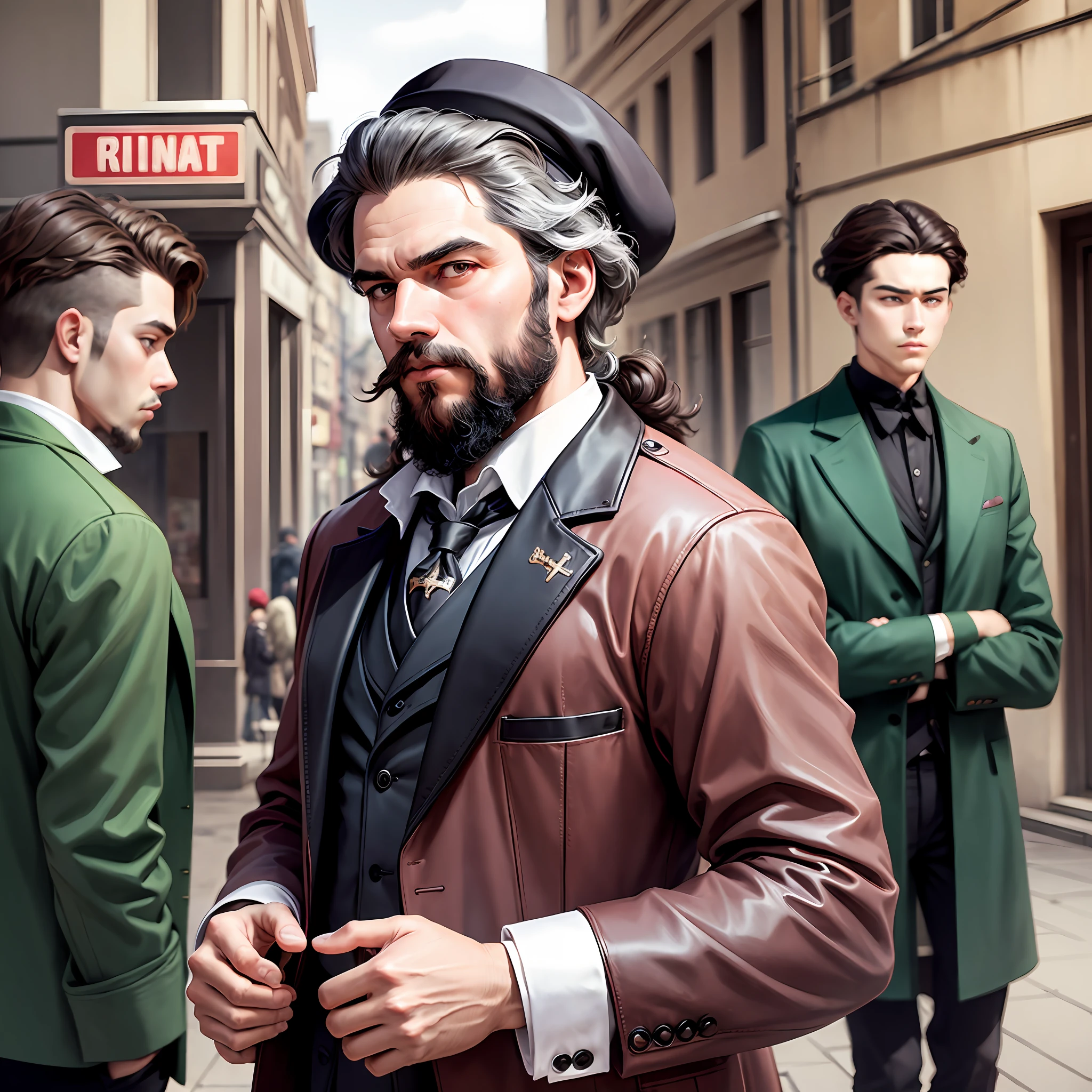 Karl Marx young realist with cool clothes in the present day --auto --s2