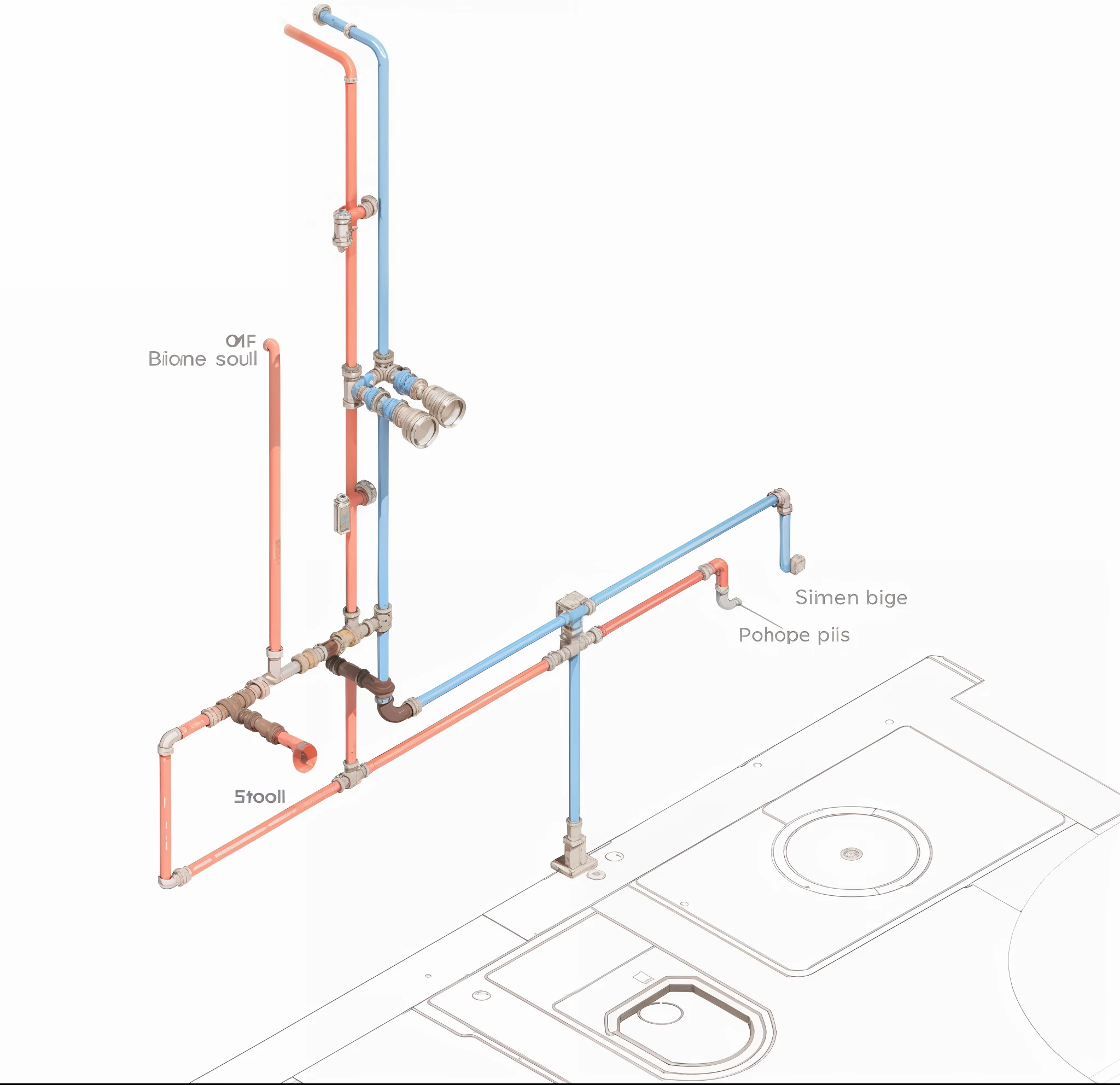 Apply texture of materials to pipes