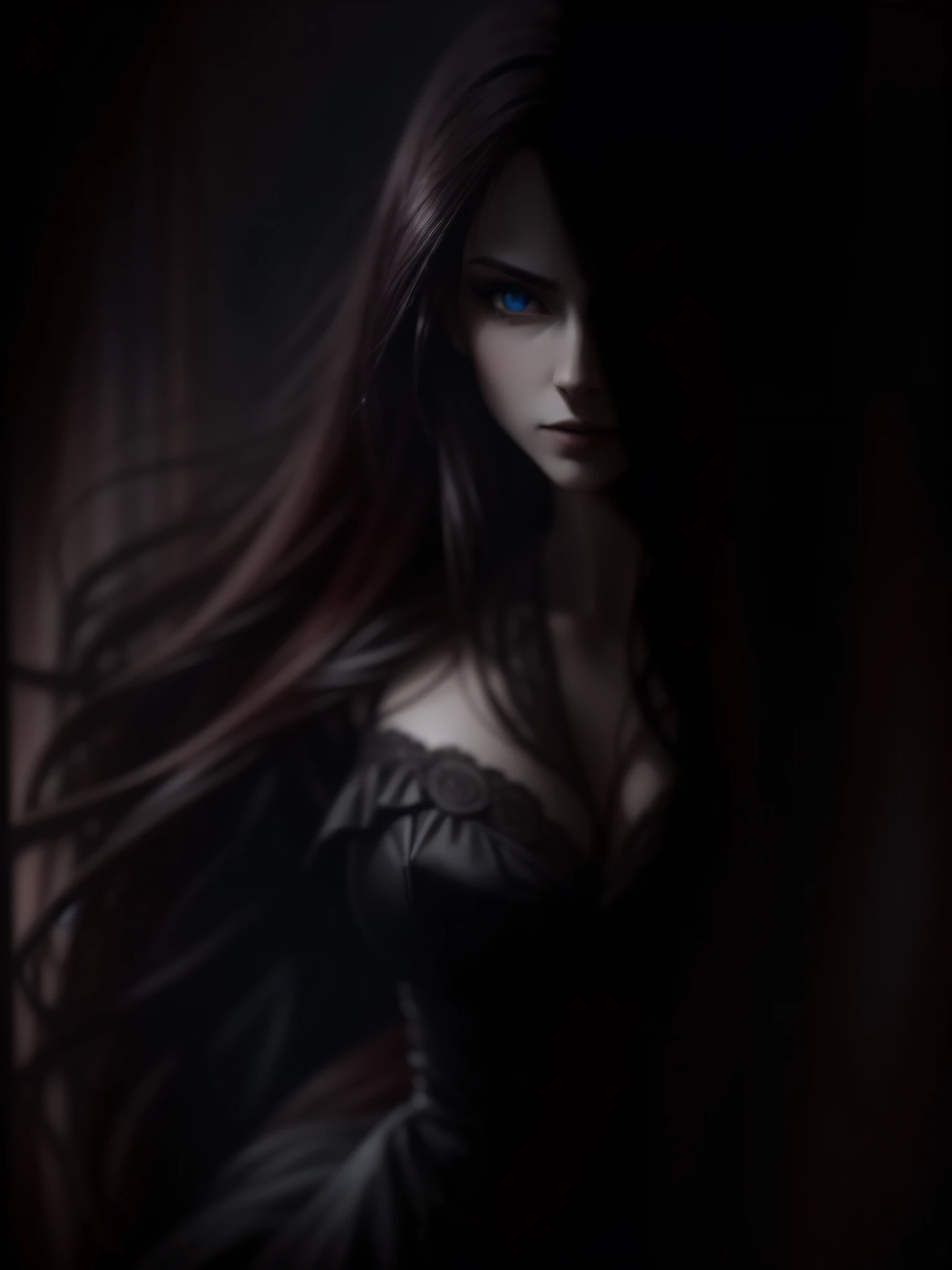 Description of the realistic photographic style to portray a seductive vampire. The image is captured in high resolution, with sharp detail and an almost palpable quality. The lighting is carefully adjusted to highlight the contours of the vampire's face and body, highlighting her sensuality and menace. The result is a photograph that seems to capture the exact moment when the vampire emerges from the shadows of dark vision. --auto --s2