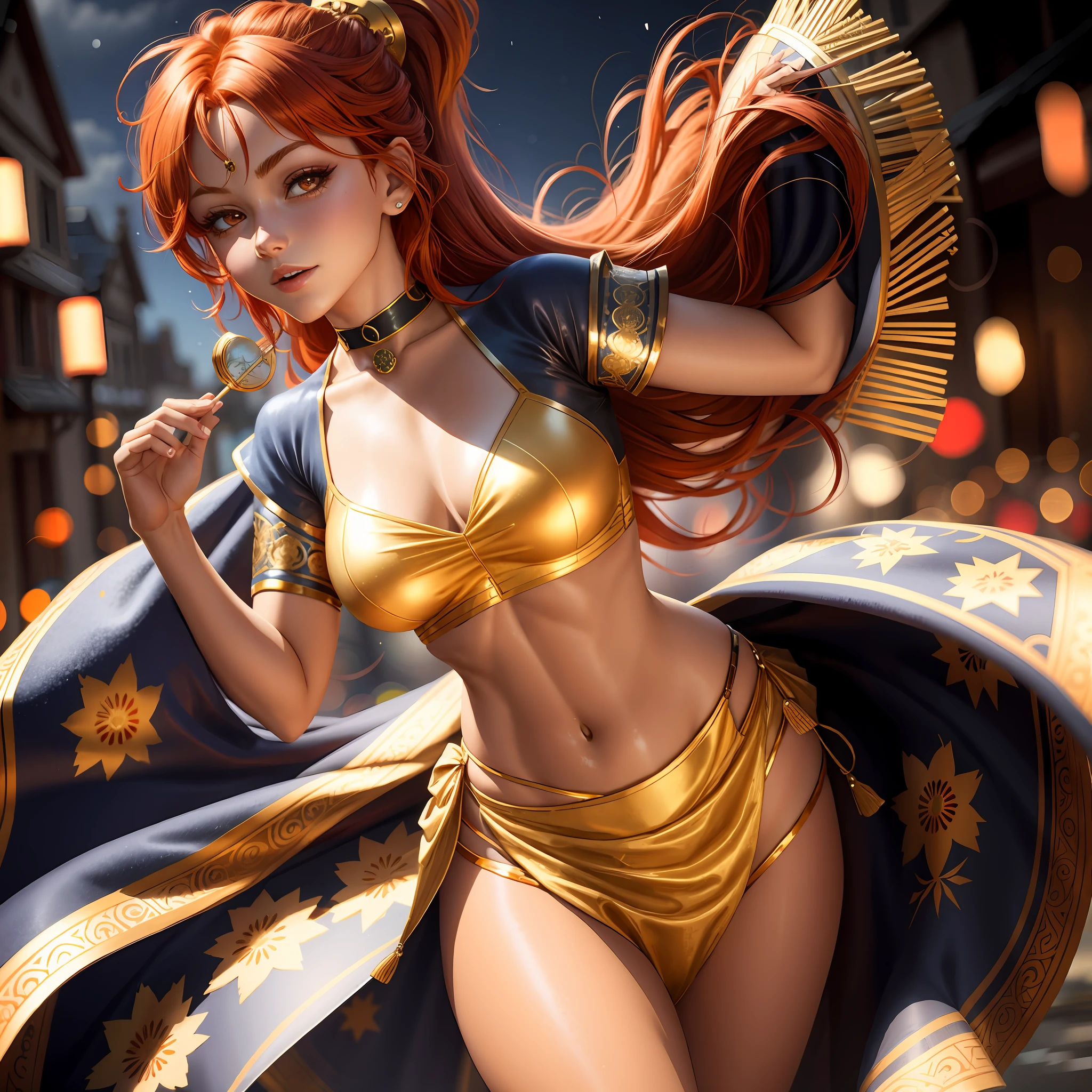 1girl, red hair short, eyes gold, spiderman suit, Gudako fate gran orden