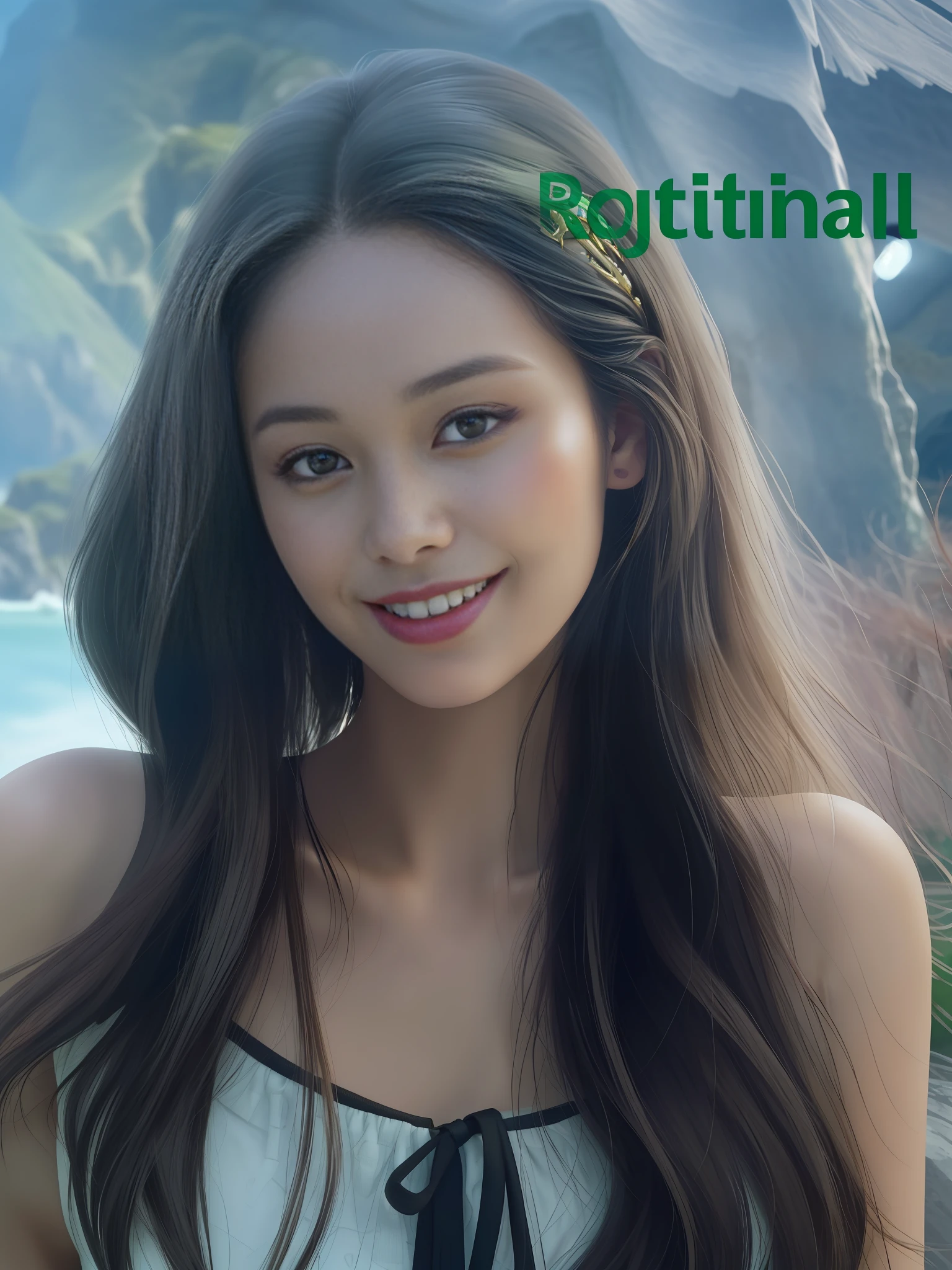 young, woman with 20 years, beautiful young, wonderful, beautiful, beautiful woman, natural, natural lips, no makeup, green eyes, detailed face, long hair, black hair, beautiful smile, beautiful, beautiful, photorealism, photorealistic, realistic, detailed face, detailed skin, detailed eyes, ultra hd, 4k quality, divine, natural smile, natural smile, beauty lips, realistic textures, detailed