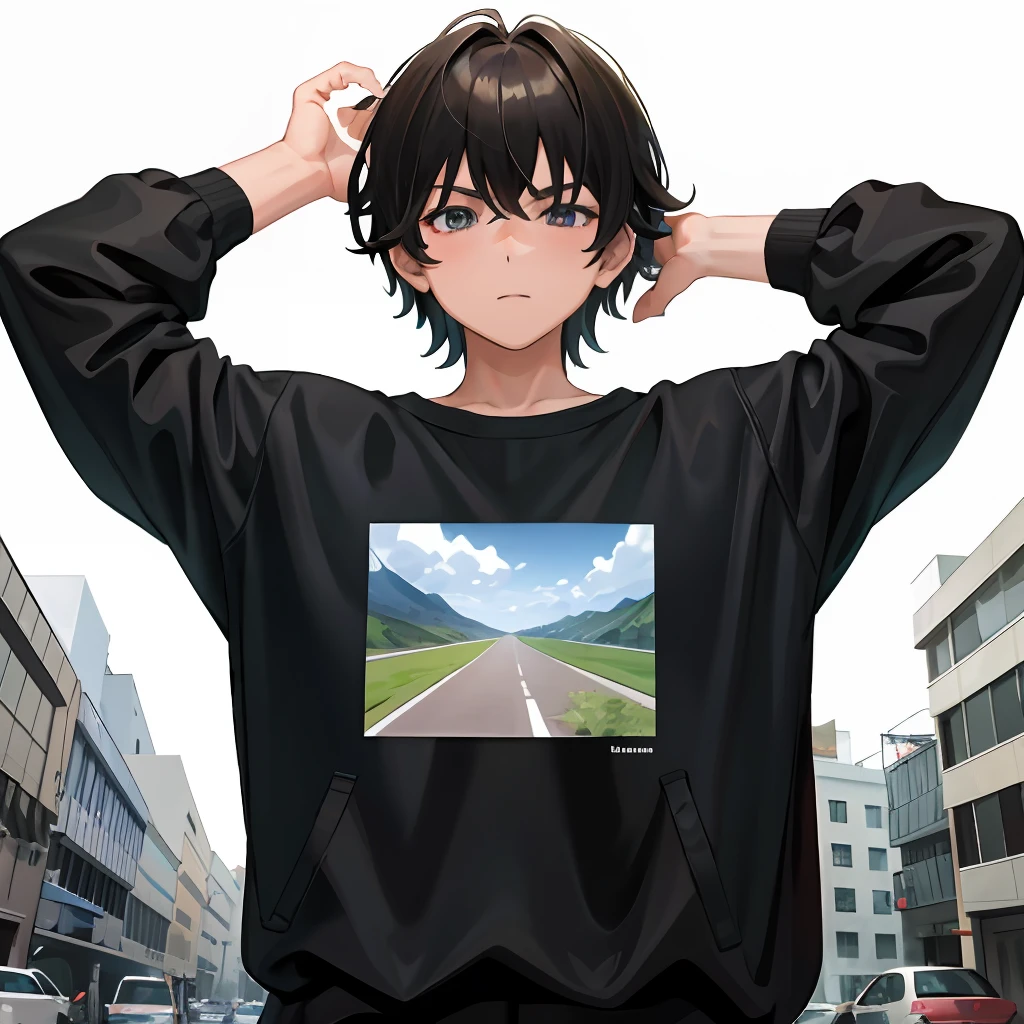 Artwork, masterpiece, 1boy quality, short hair, man, male boy, casualclothing.