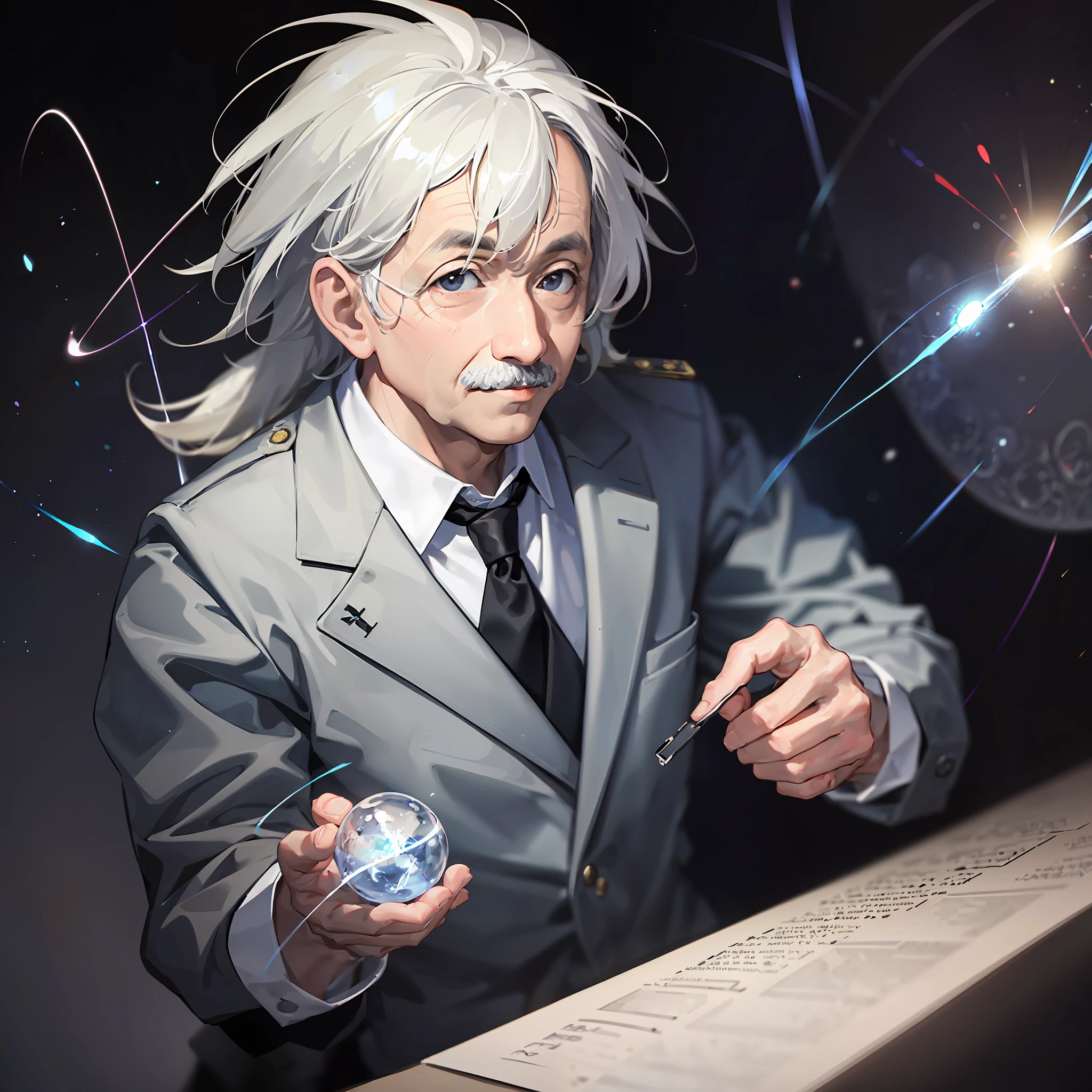Albert Einstein began his career as a patent clerk at the Swiss Patent Office, where he performed his most notable work in 1905, known as the "Annus Mirabilis articles". In that year, he published four groundbreaking papers addressing fundamental questions in physics. These articles dealt with the photoelectric effect, the theory of Brownian motion, the special theory of relativity and the famous equation E=mc², which relates energy and mass --auto --s2