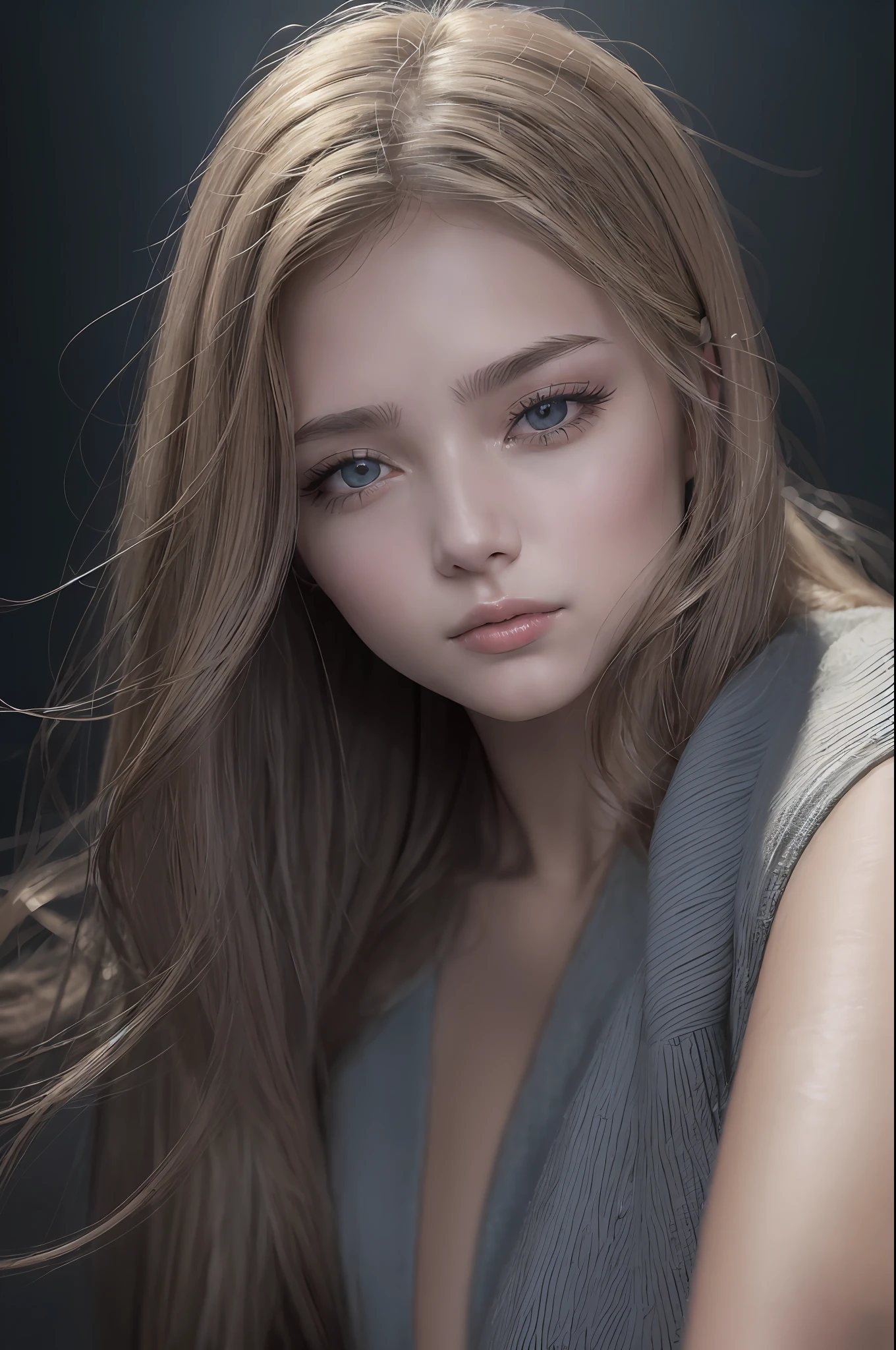 Real life style, (((Top Quality, Masterpiece: 1.3)), (((Russian Beauty)), 1 female, 15 years old, Big: 1.3, Slender Body Type: 1.1, Toned abs, Blonde semi-long hair, Ultra detailed face, Detailed lips, Detailed eyes, Double eyelids, Smile, Look Right, Jump, Brown eyes, Super Wide Shot, Kneeling, Crawling