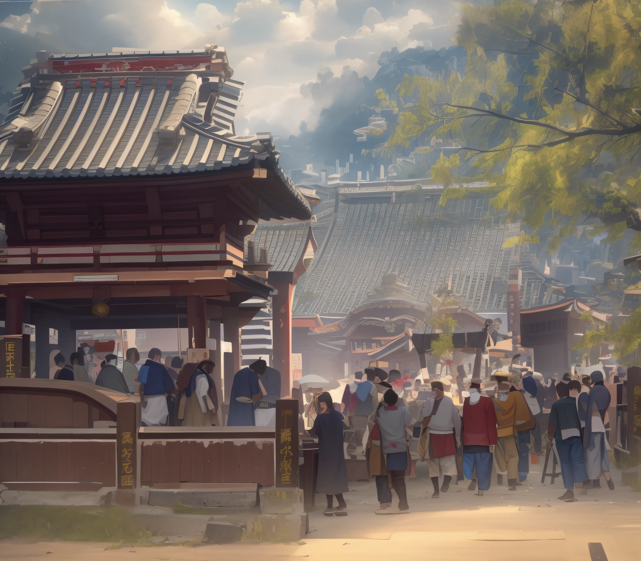 (Masterpiece, top quality: 1.2), ultra detail, cinematic lighting, HDR, impressive, inspirational, festival of Japan, mikoshi, multiplayer