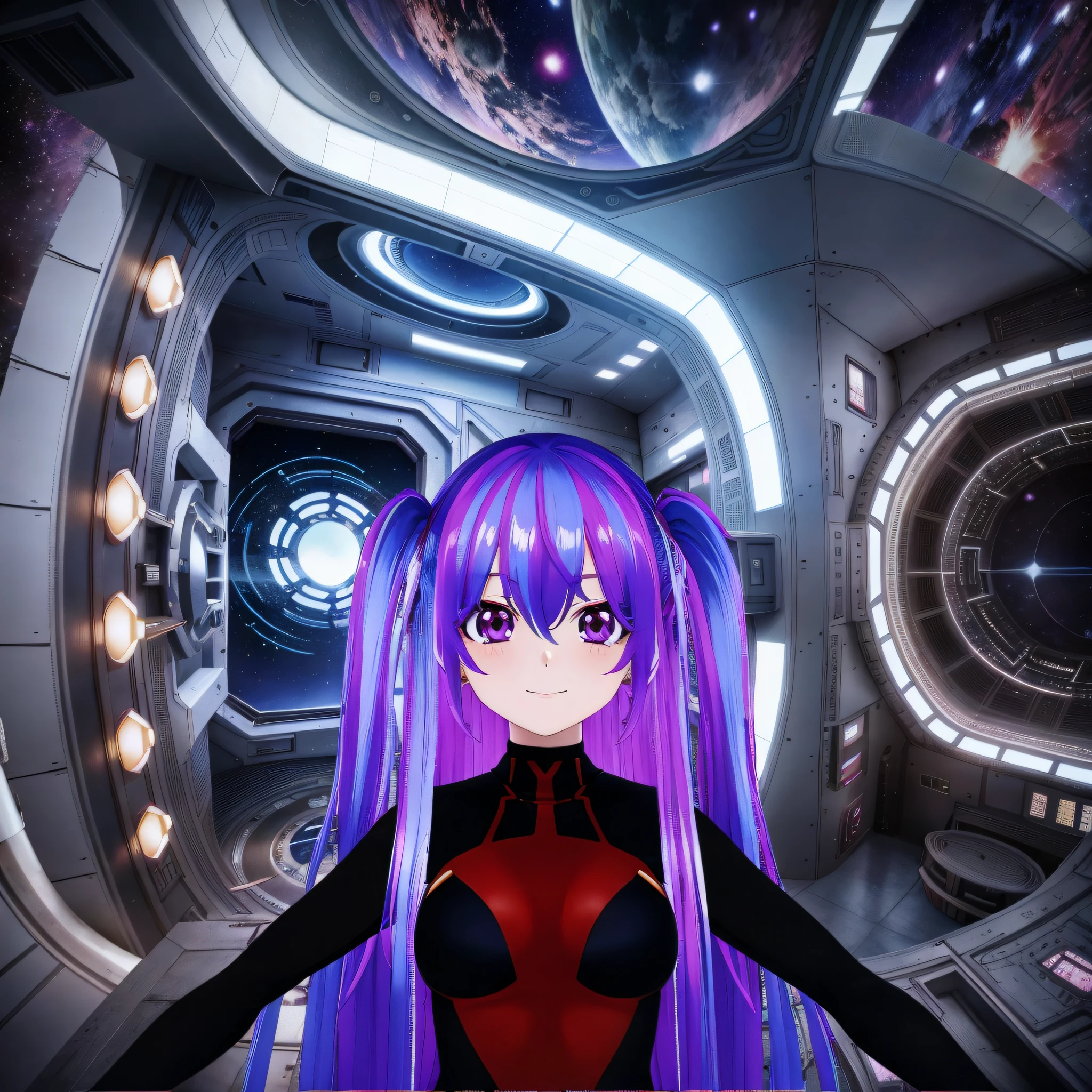 Anime girl with long purple hair and purple wig on a spaceship, Anime Portrait Space Cadet Girl, on a space station, Anime Girl of the Future, Anime Girl with cosmic hair, Girl in spaceship, on a spaceship, 3D style anime, on a space station, in deep space, Anime Moe Artstyle, on a futuristic spaceship,  anime girl with long purple hair and purple wig on a spaceship, anime portrait space cadet girl, on a space station, anime girl from the future, anime girl with cosmic hair, girl in space, 3d style anime, on a spaceship, on a space station, in deep space, anime moe artstyle, on a futuristic spaceship,  Anime girl with long purple hair standing in a room with a bed, anime style. 8k, anime moe artstyle, anime style 4k, anime styled 3d, anime girl with cosmic hair, ufotable art style, anime style like fate / stay night, nightcore, anime artstyle, anime stylized, anime girl with long hair, visual novel cg, sweet look, sweet smile.