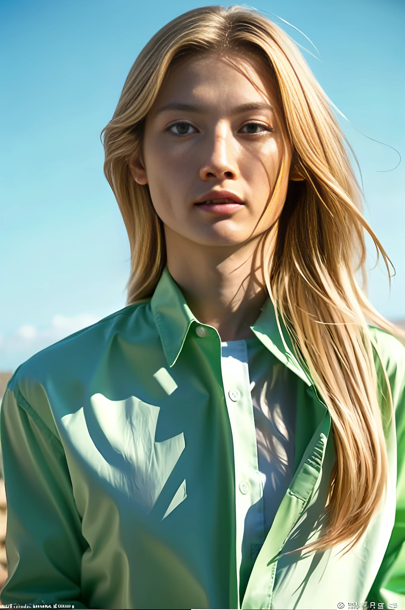 Photorealistic portrait of a young man with delicate Korean face blond green eye.long hair. ((man with blonde hair and green eyes)). (( white dress shirt)). with long blonde hair,a Renaissance film still in the style of Zack Snyder, winner of the tumblr contest, hurufiyya, Renaissance painting, male, still film, candles in the background, candlelight, cinematic lighting. photography, detailed symmetrical realistic face, extremely detailed natural texture, peach fuzz, long hair, masterpiece, absurdists, nikon d850 film stock photography, kodak portra 400 camera f1.6 lens, extremely detailed, amazing, fine details, hyper realistic texture, dramatic lighting, unrealengine, trend in artstation, cinestill 800 tungsten, looking at the viewer, realistic photo, RAW photo, TanvirTamim, high quality,  Highres, sharp focus, extremely detailed, cinematic lighting, 8K UHD, -imagine