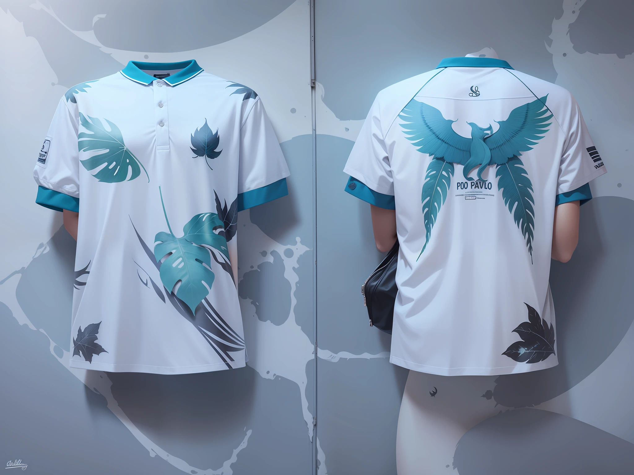 leaves with a more sporty style and put on a polo collar and a retro style