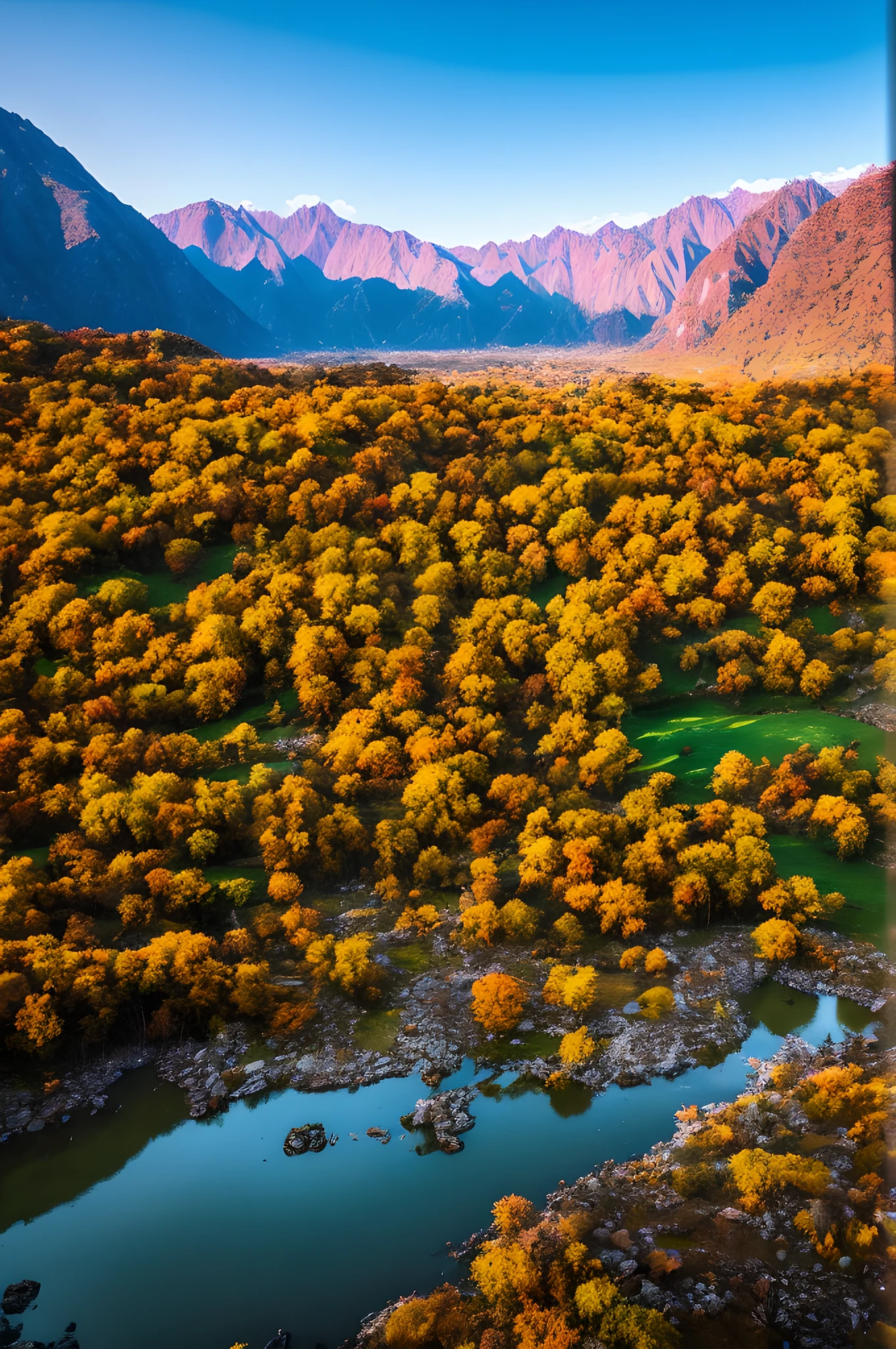 central pak on an autumn day, RAW photo of a landscape, small details, photorealistic, ultra-realistic photo, 8k uhd, dslr, soft lighting, high quality, grain film, Fujifilm XT3, (masterpiece)