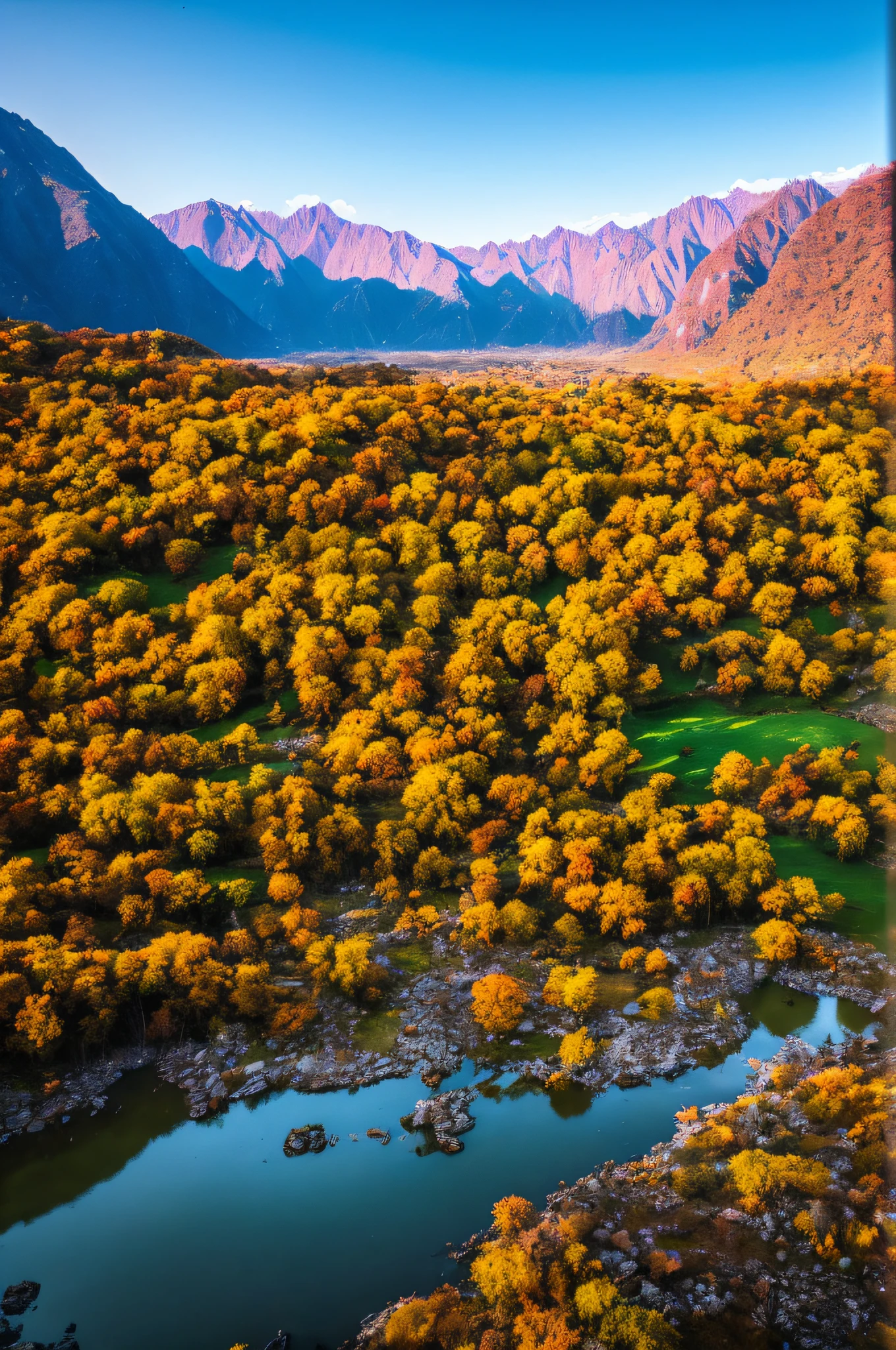central pak on an autumn day, RAW photo of a landscape, small details, photorealistic, ultra-realistic photo, 8k uhd, dslr, soft lighting, high quality, grain film, Fujifilm XT3, (masterpiece)