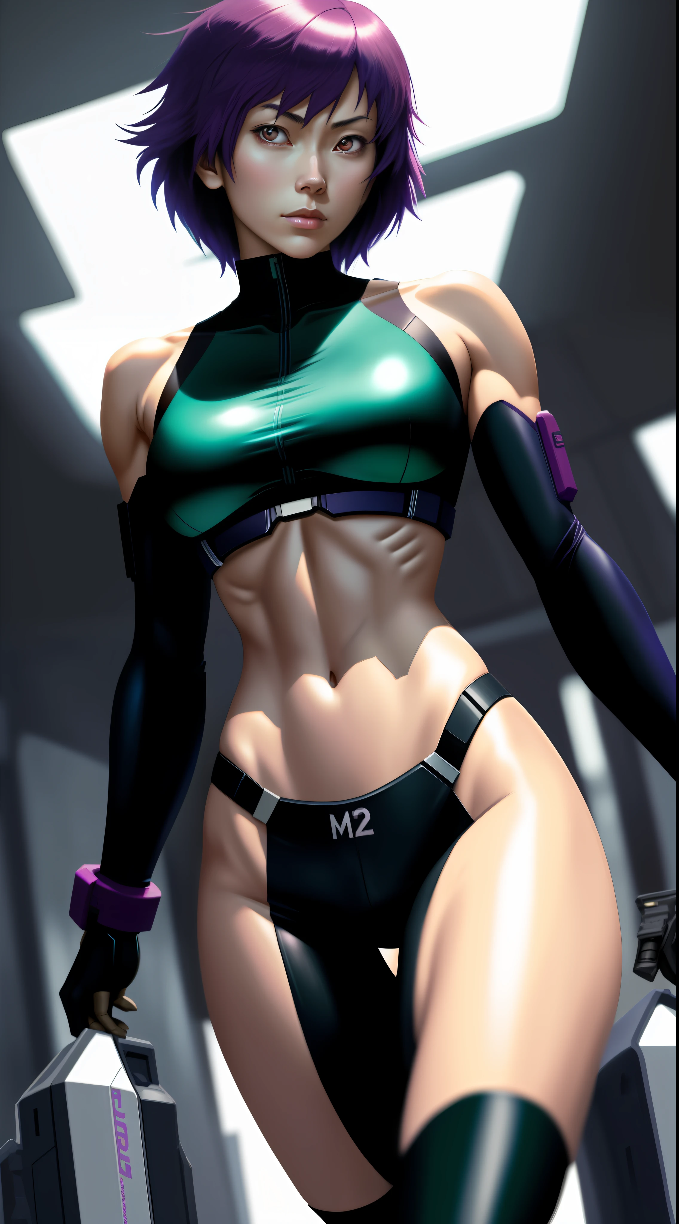 motoko_kusanagi, sac_2045, perfect body, abdomen, small breasts, anime, sexy