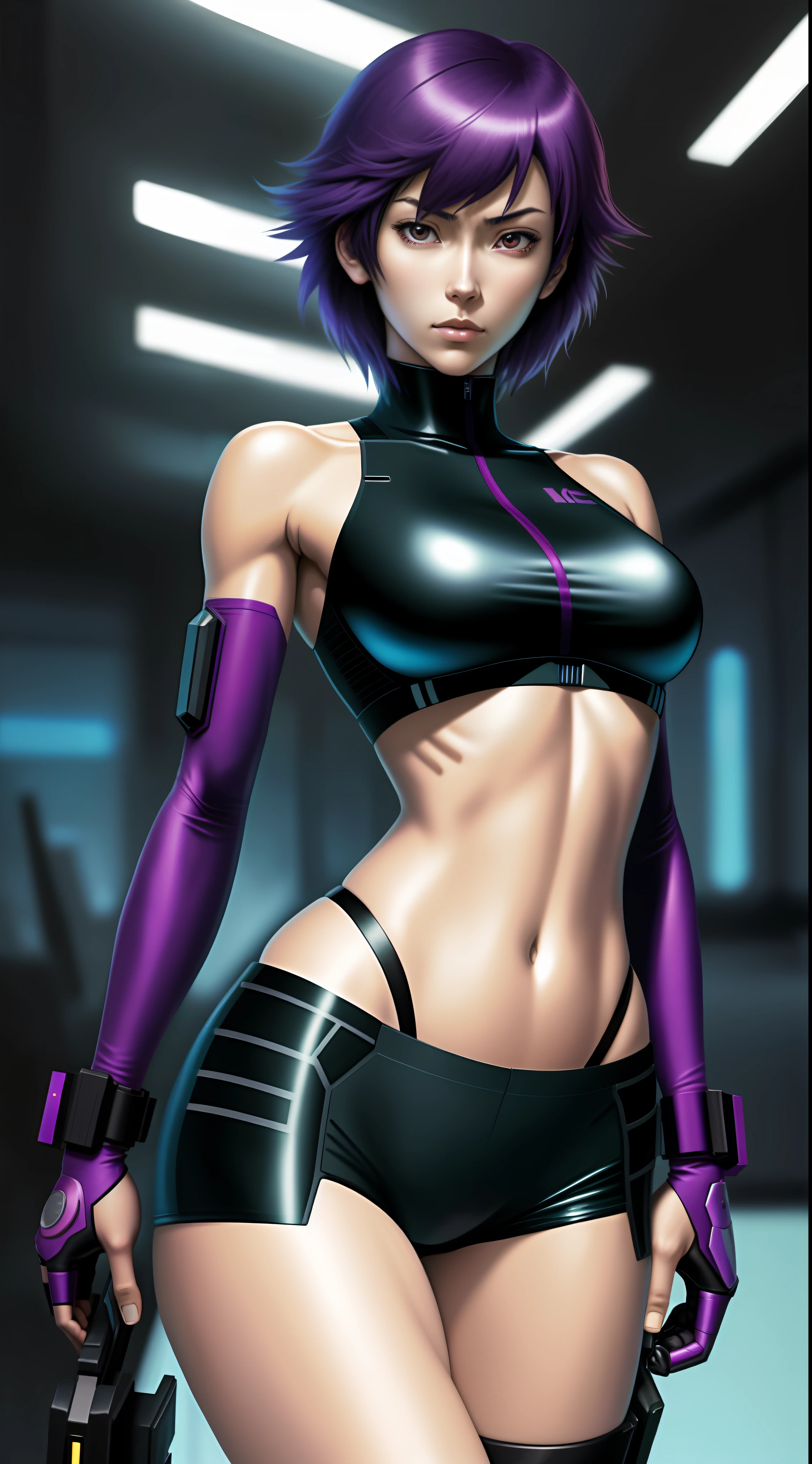 motoko_kusanagi, sac_2045, perfect body, abdomen, small breasts, anime, sexy