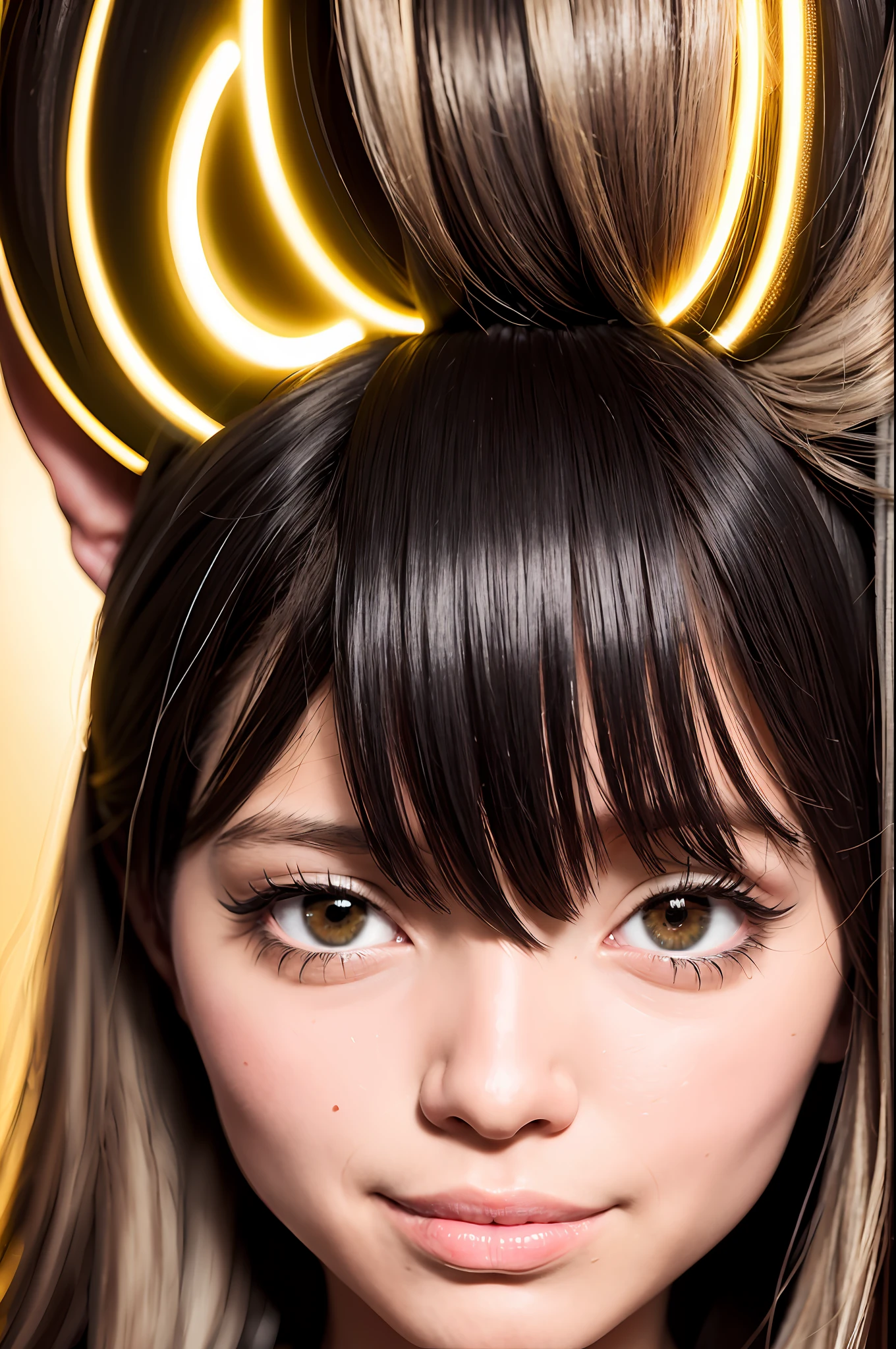 realistic portrait of a cute Yorkshire terrier dog
((black and beige color)) cute smile, ((funny)), black background dark lighting, yellow neon, close-up, product view, detailed facial details, perfect face, sharpness, trend in arts, sharp facial details, cgsociety, ultra high quality digital artwork, exquisite hyper detail, 4k, 8k soft lighting, dreamy --iso 100, fashion -