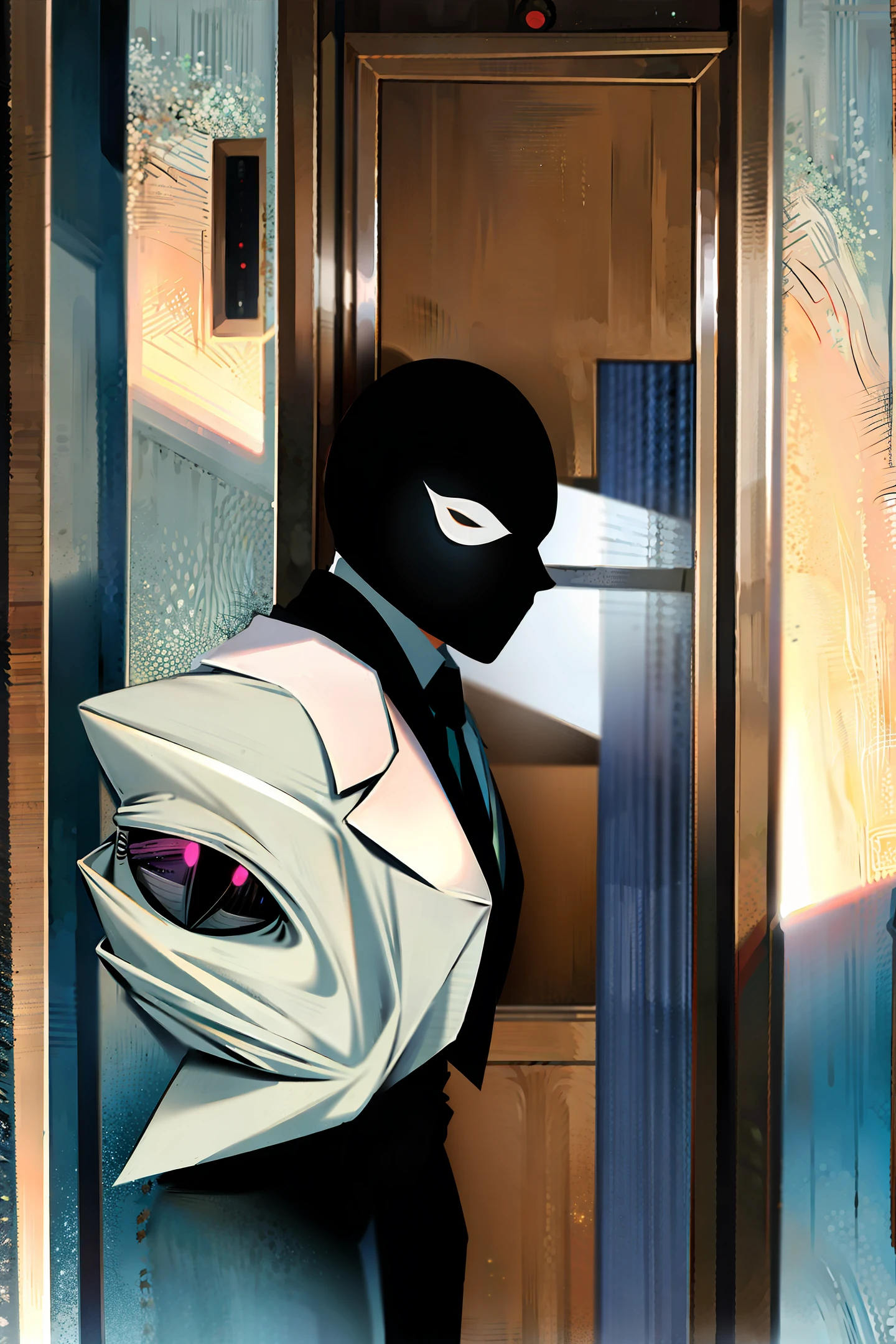 Masked man in suit