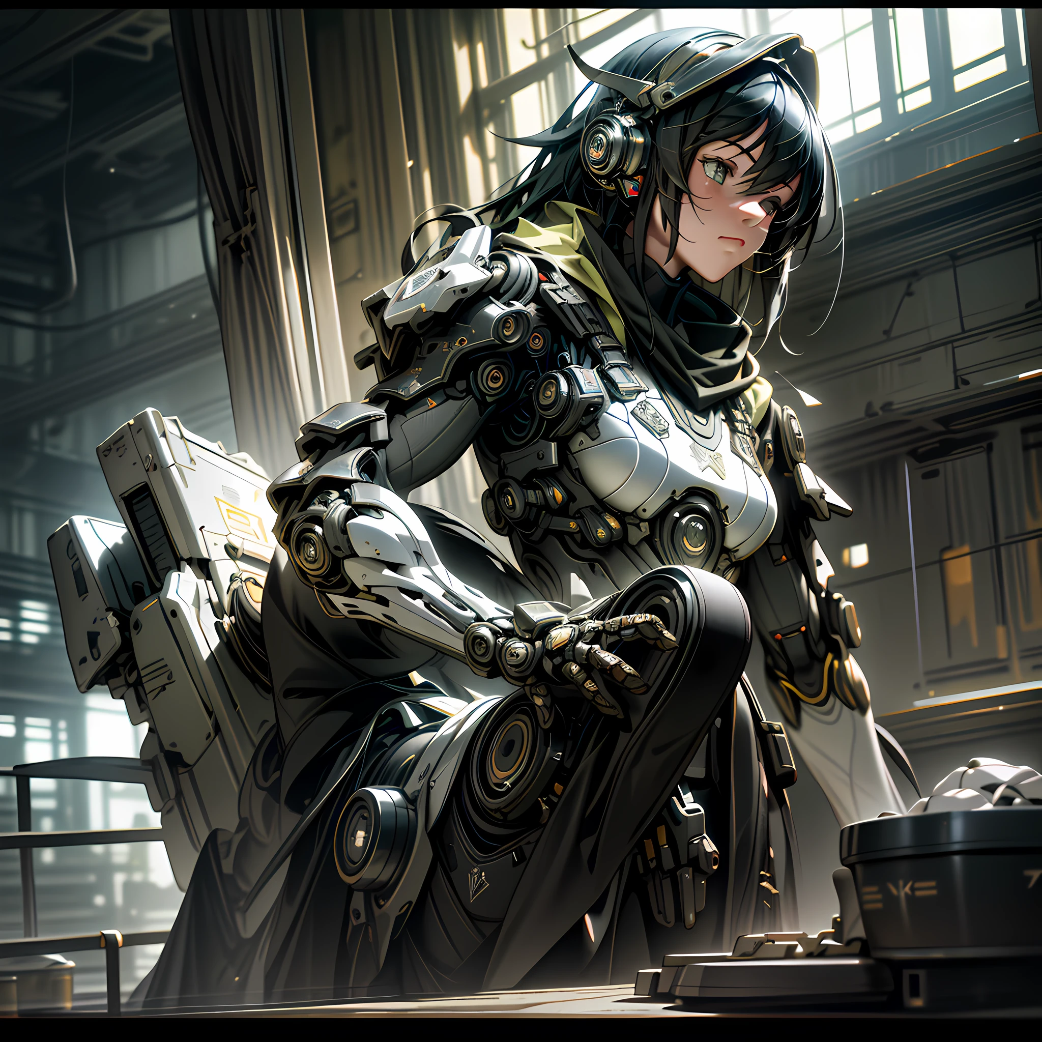 ((Best quality)), ((masterpiece)), (detailed:1.4), 3D, an image of a beautiful cyberpunk female,HDR (High Dynamic Range),Ray Tracing,NVIDIA RTX,Super-Resolution,Unreal 5,Subsurface scattering,PBR Texturing,Post-processing,Anisotropic Filtering,Depth-of-field,Maximum clarity and sharpness,Multi-layered textures,Albedo and Specular maps,Surface shading,Accurate simulation of light-material interaction,Perfect proportions,Octane Render,Two-tone lighting,Wide aperture,Low ISO,White balance,Rule of thirds,8K RAW,