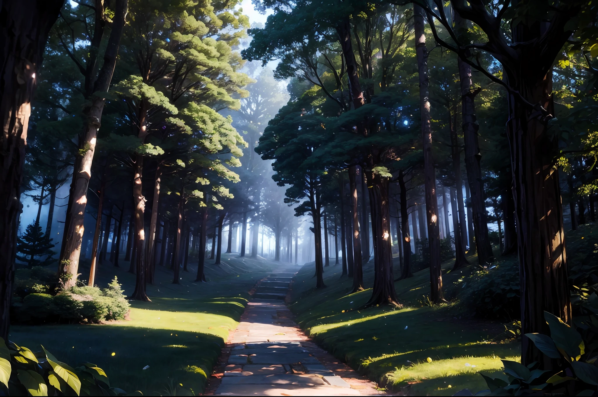(exquisitely detailed CG unity 8k wallpaper, masterpiece-quality with stunning realism), (best illumination, best shadow), (best quality), (fantasy land,fairy forest), magical atmosphere, ethereal and dreamy, rich and vibrant colors, sunlight filtering through the trees, glowing orbs floating in the air, the ground covered in thick moss and ferns, enchanted creatures peeking from behind the trees, vivid and detailed scenery.