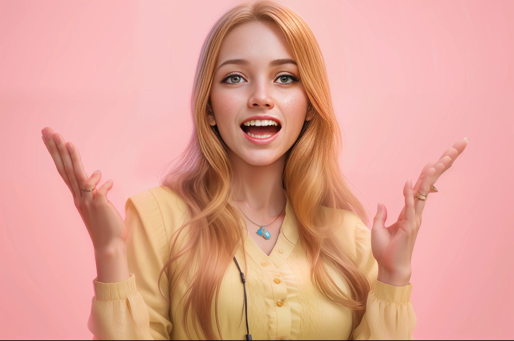 Beautiful young, girl, wow, wow reaction, happy surprise, surprise, react, cheerful, beauty, photorealism, photorealistic, realistic, ultra hd, 4k, detailed textures,