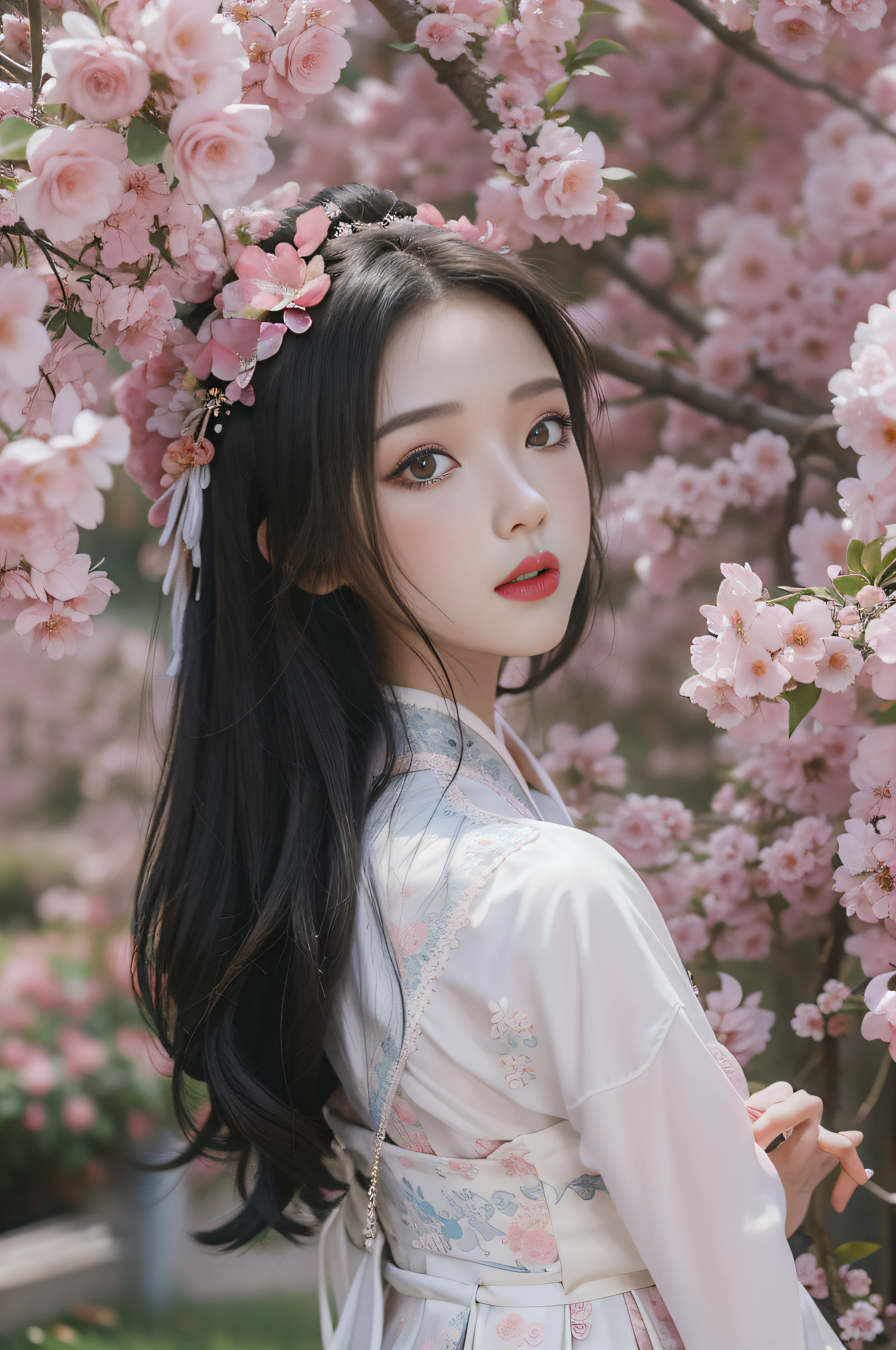 Arad woman in white dress standing in pink flower field, palace, girl in hanfu, chinese girl, by cold plum, white hanfu, girl in flower, cheongsam, chinese style, in pink forest, middle yuan festival, chinese woman, with no people, landscape, vanishing point, from below, masterpiece, best quality, 8k, absurd, water, summer, noon, sunlight, blue sky, perspective, depth of field, high resolution, fine detail, super detail, sharp focus
model
majicMIX sombre
style
Chinese girls in wedding dress or hakama or hanfu in marvellous scene su晴らしいシーンのウェディングドレスを着た女の子 Girl in wedding dress or hanfu in a beautiful scene
0.8
Redraw intensity
0.35
Base settings
Image size
2 : 3
wide
683
high
1024
Advanced configuration
Send to Venturon
Flowers, Chinese costume, woman in flowers
