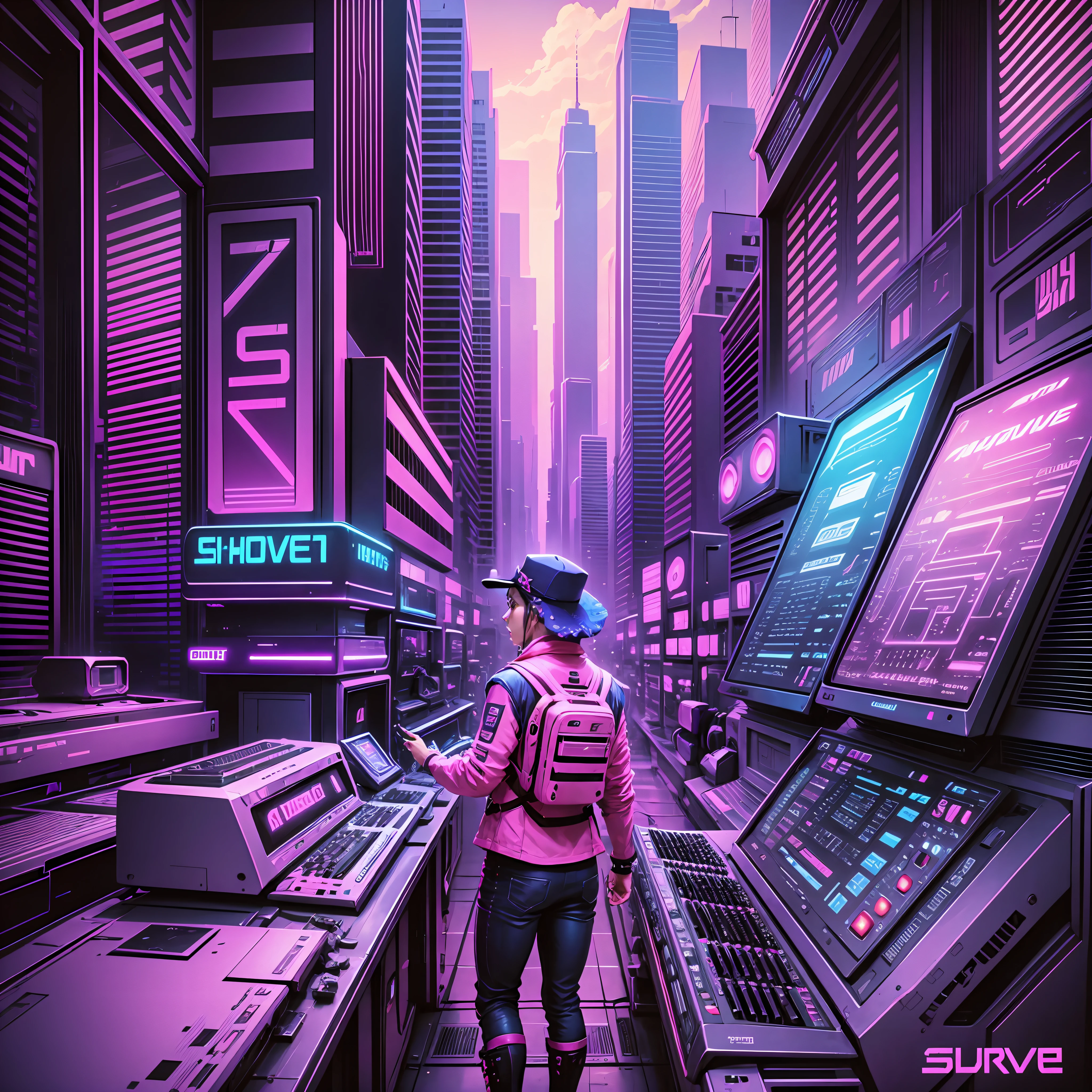 Capa of nostalgic synthwave CD --auto --s2