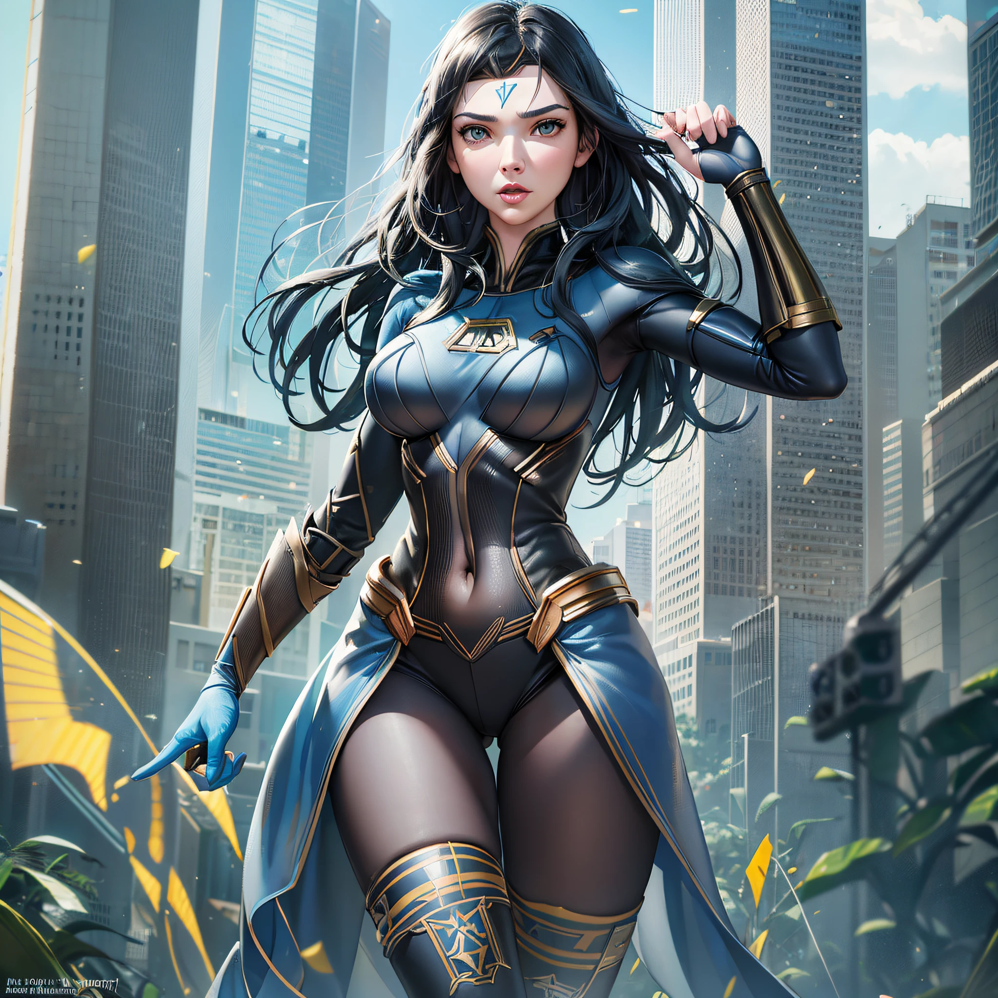 detailed full body, Avatar (Gal Gadot and Anya Taylor Joy), military, Na'vi, blue skin, AOA, (depth of field), princess, beautiful (masterpiece, high res), photoreal, (hyper-realistic CG), chromatic aberration film noise, IMAX, rendering, trend in CGSociety, trend in Artstation, realistic, cinematic lighting, intricate --auto --s2