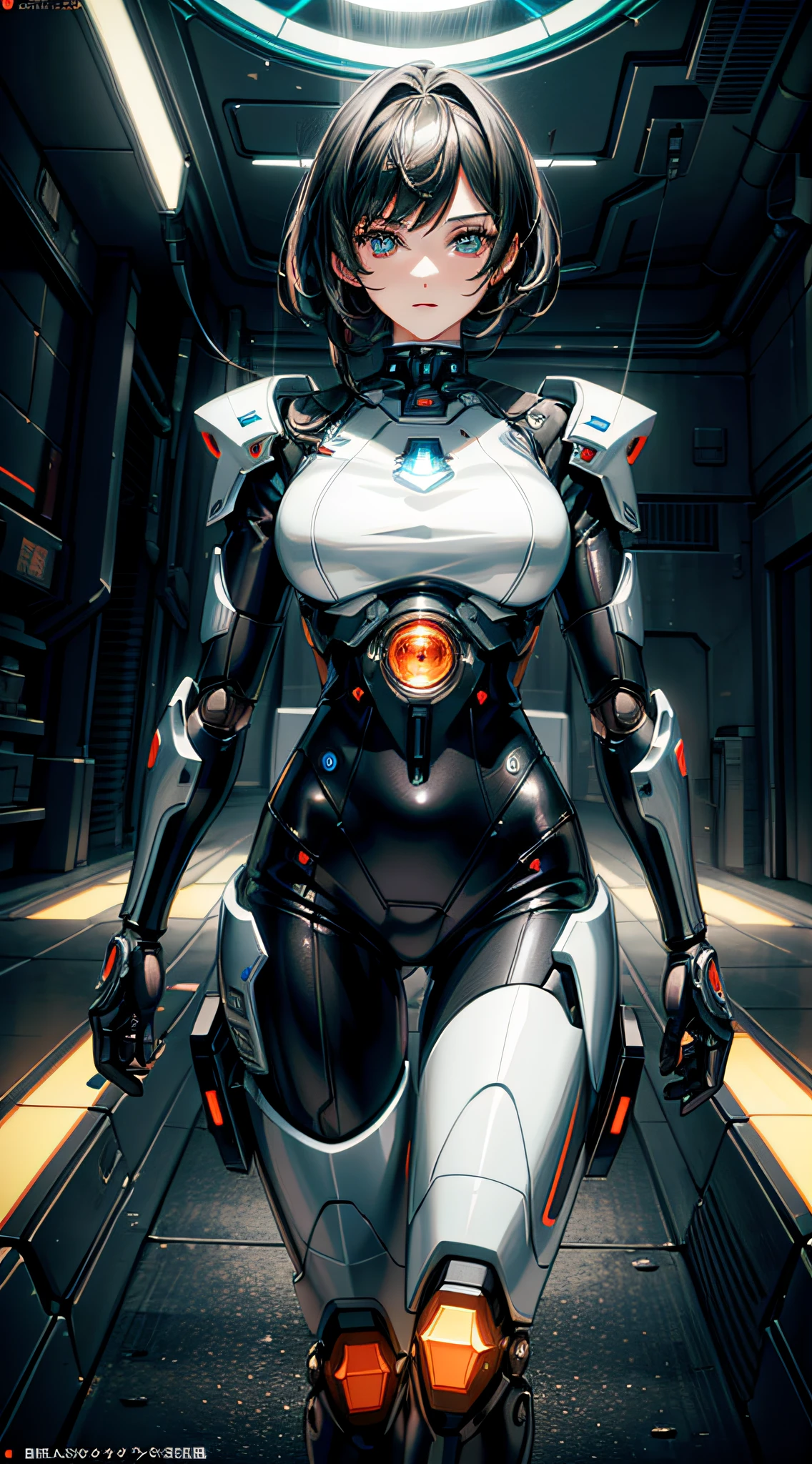 (Best quality),(masterpiece),(ultra detailed),(high detailed),(extremely detailed),an anime girl with futuristic robot motorcycle, redshift render, 8k, detailed, realistic, cinematic lighting, neon, fog, concept art, halftone, neon lights