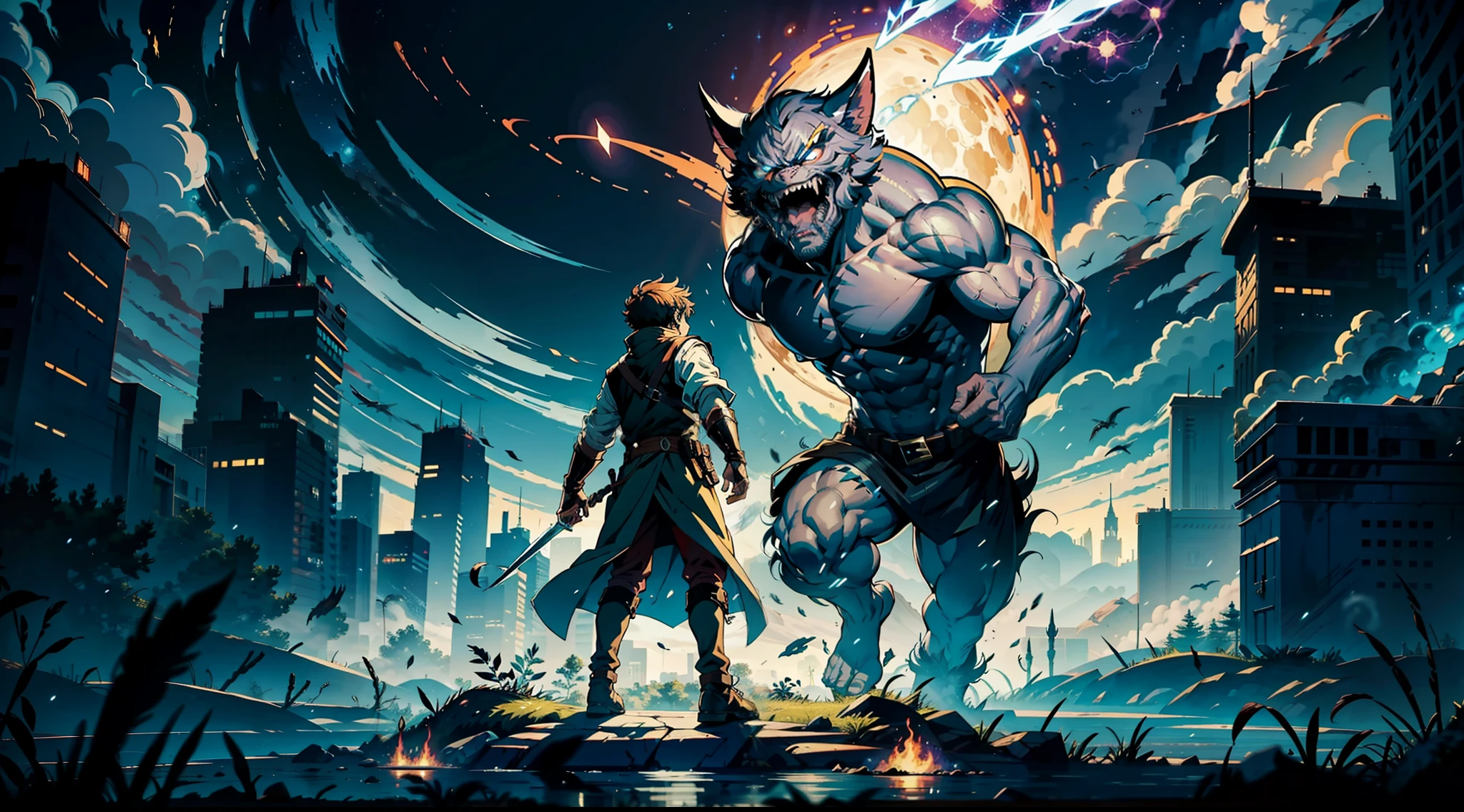 Once upon a time there was a boy named Luke, who lived in a world full of giant monsters. Luke had a special gift: he possessed magical powers, which allowed him to control the energy that flowed through the universe. With this, he could create powerful spells and summon magical creatures to fight alongside him.
One day, Lucas set out on an epic journey, in search of adventure and a way to use his powers for the good of the world. He traveled through shadowy forests, scorching deserts and snowy mountains, always facing giant monsters that tried to stop him.
Each battle was a breathtaking scene, with Lucas using his magic spells to create shields, explosive attacks, and summon legendary creatures to fight alongside him. The monsters, in turn, were as big as buildings, with sharp claws and fiery breaths, which threatened to destroy everything around them.
But Luke wasn't intimidated. He was brave and determined, and he knew he needed to beat these monsters to fulfill his mission. With each battle, he grew stronger and wiser, learning new spells and skills that helped him take on even more powerful enemies.
Throughout his journey, Lucas met other travelers, each with their own skills and motivations. Together, they faced even greater challenges, such as invasions by armies of monsters and nefarious conspiracies by powerful villains.
Epic anime scenes unfolded before the eyes of viewers, with intense fights, thrilling moments of friendship and betrayal, and the discovery of ancient secrets about the magical world in which they lived.
In the end, Lucas realized that his journey would never end, that there would always be new challenges and new adventures waiting for him. But he was ready to face them, knowing that his magical powers and his determination made him invincible. And so, he continued his journey, ready to face any giant monster that stood in his way.