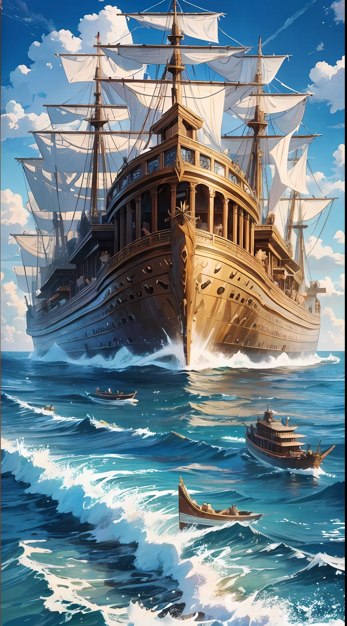 Noah's ark with the features described in the bible, ultra realistic, many details --auto --s2