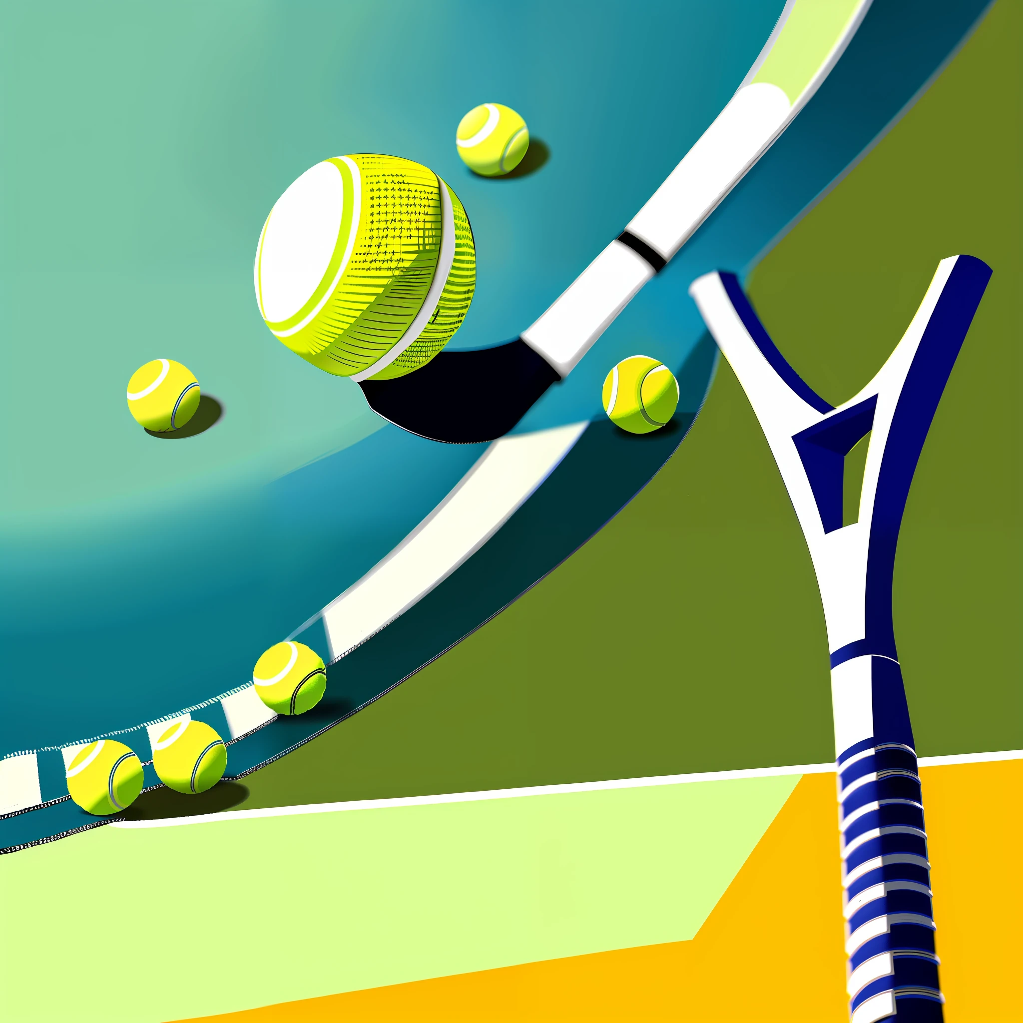 A piece of A4 paper with tennis club logo, tennis balls and rackets, poster, poster illustration playing tennis, magazine style,