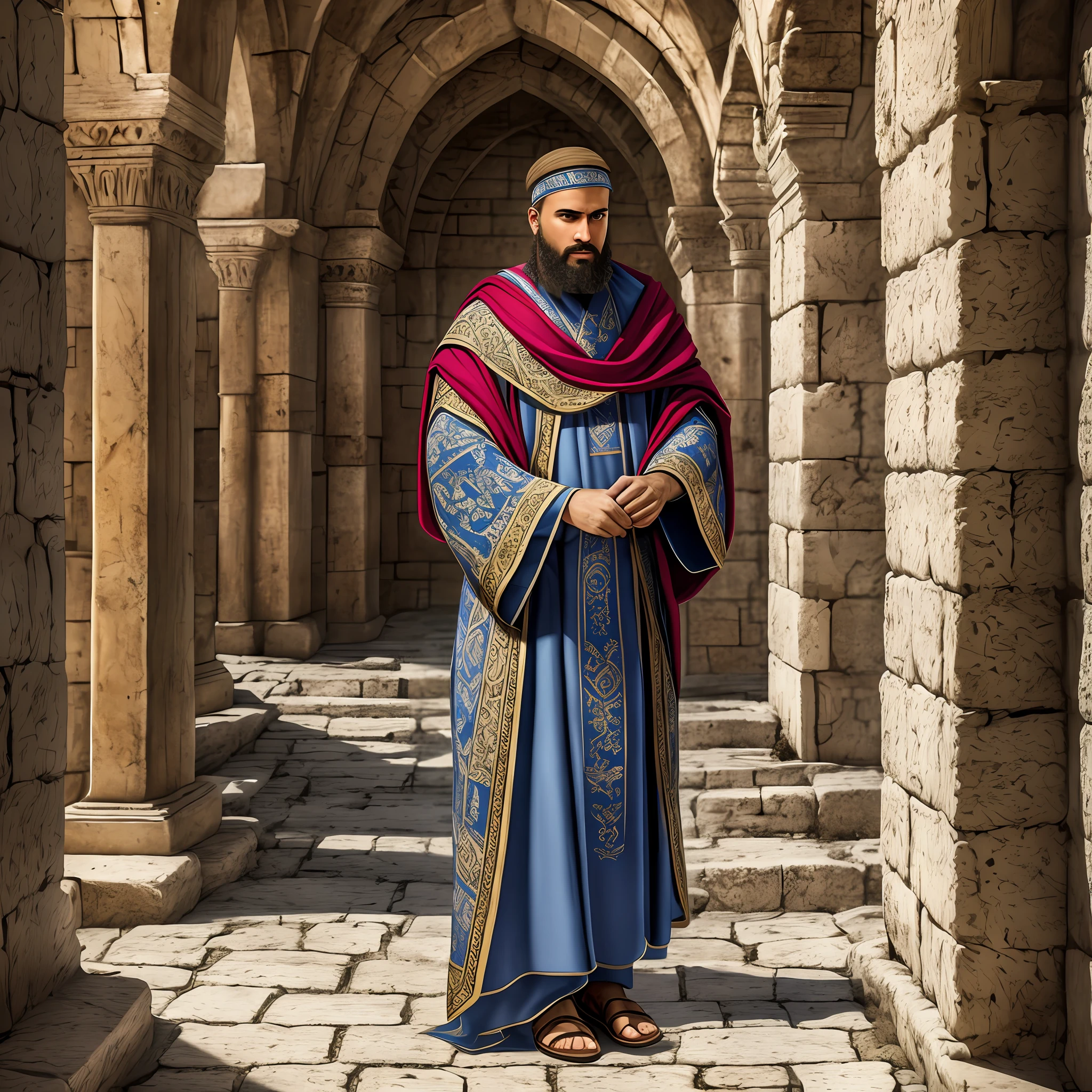 High-resolution image
Apostle Paul of Tarsus
Full body
Worn robes
Background in Jerusalem scenery
Drawing
Realism
Religious
Christianity
New Testament
Epistles
Preaching
Missions
Historic
Biblical
Jew
Wisdom
Authority
Inspiration
Spirituality
Redemption
Grace
Love --auto --s2