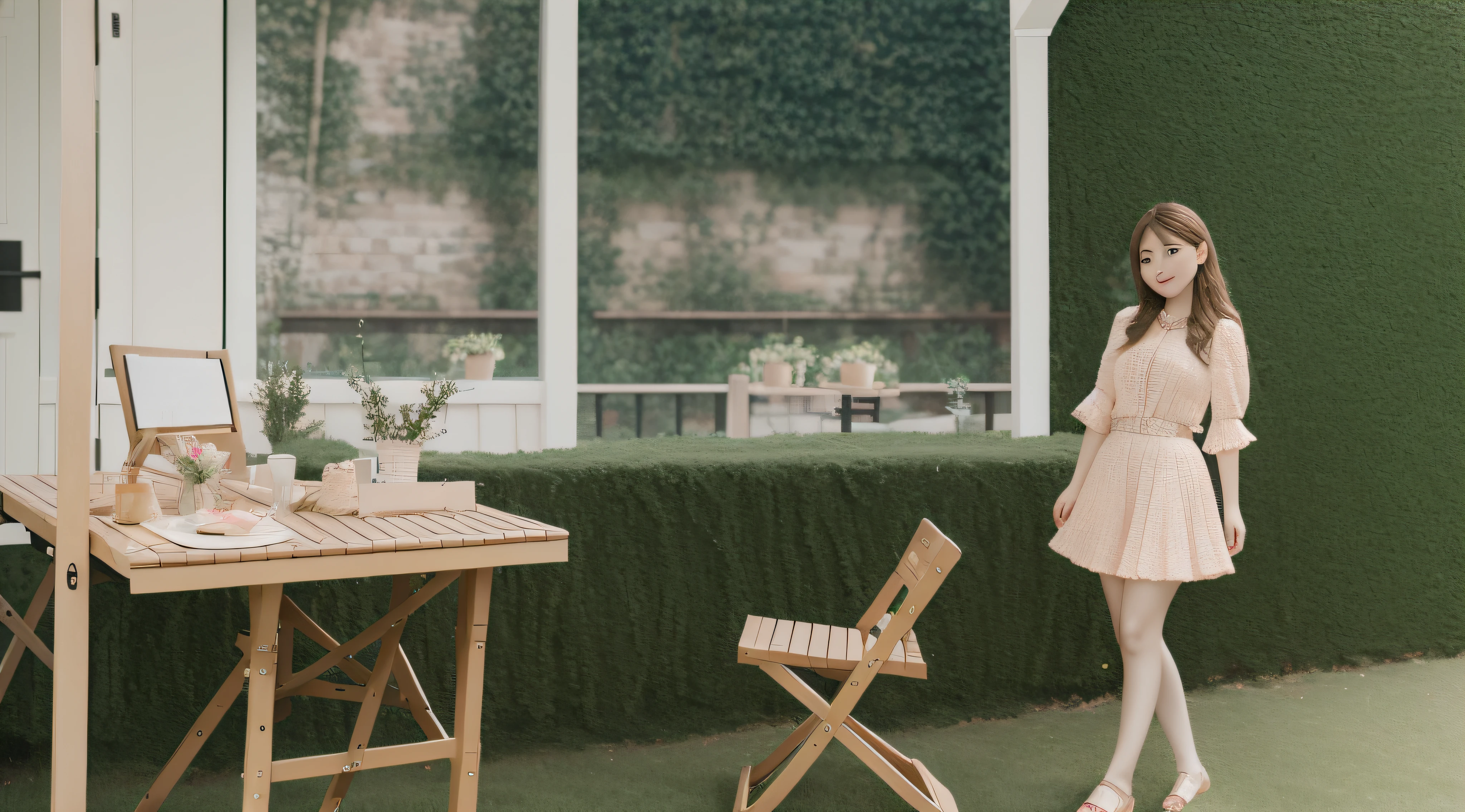 Best quality, super high resolution, (realism: 1.1), 1girl, masterpiece, outdoor, full body, super cute,