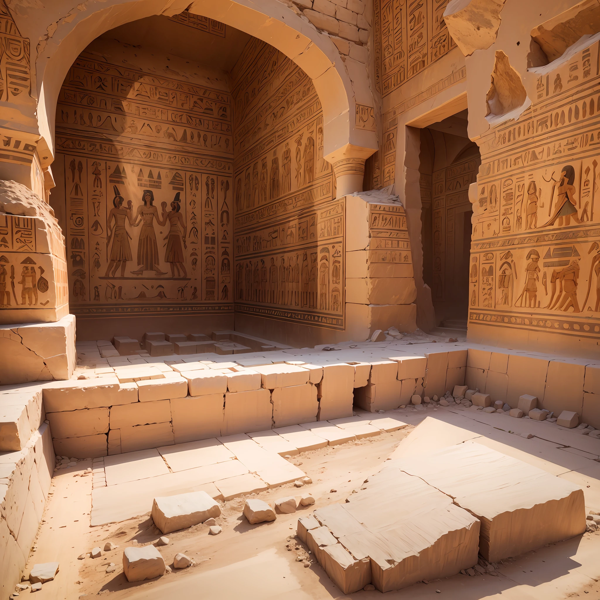 create image in high definition, rich in detail, 8K, excavation tomb egypt