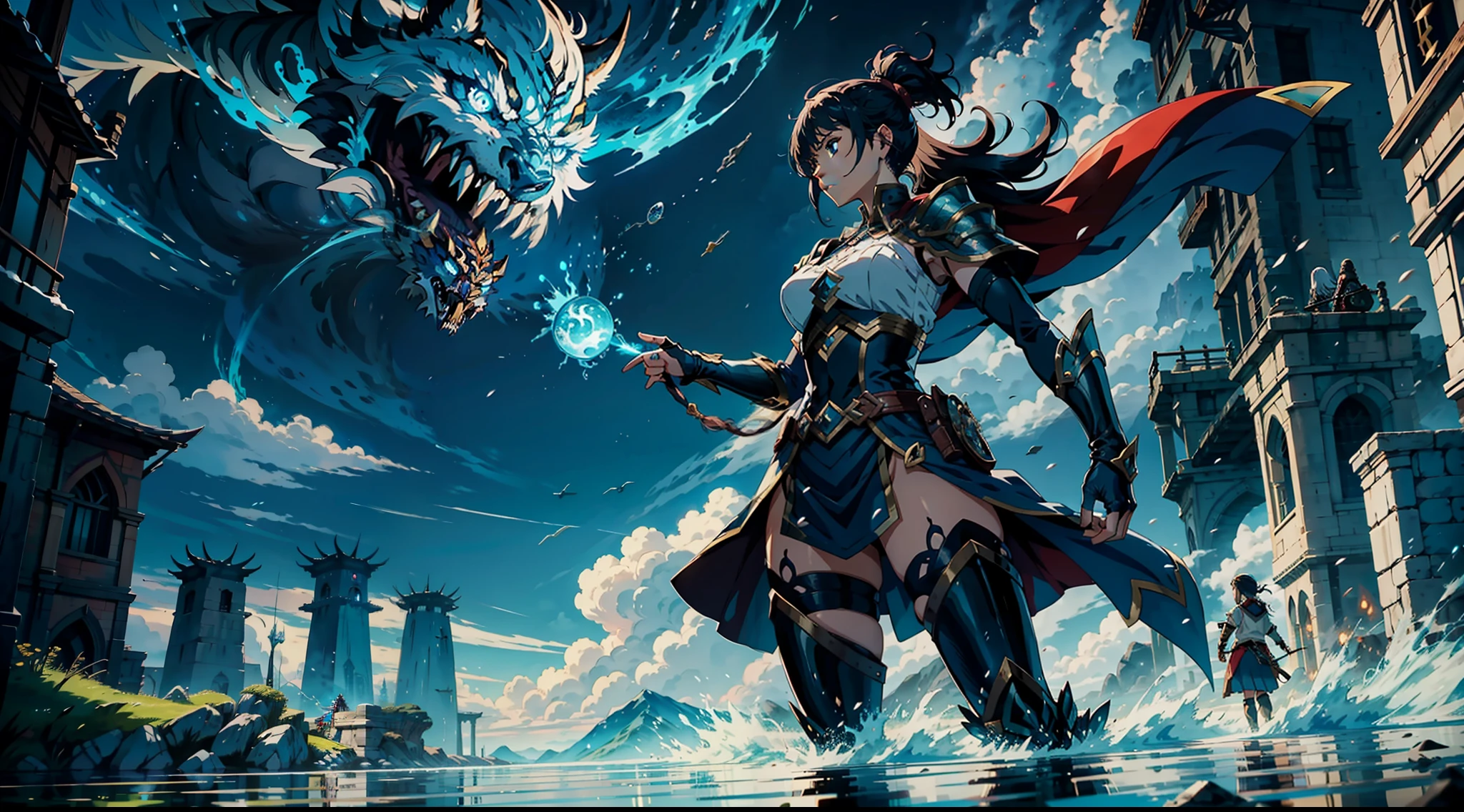 .
The anime begins with our protagonist, a young woman with water manipulation skills, discovering her power and learning to control it. She is a fearless warrior in search of adventures and challenges, and is accompanied by her companion, a giant monster she rescued when he was still small and wounded. Together, they explore a fantasy world full of magical creatures and powerful beings, facing dangerous enemies and making loyal allies along the way.
As they travel, our e discovers that her water manipulation power is only a fraction of her true magical potential. She learns to control fire, earth, and air, and discovers that she is the key to unlocking an ancient magical power that can save the world from impending destruction.
Along with her giant monster, she faces epic battles against other magical warriors and giant monsters controlled by powerful villains. The animation of the anime is spectacular, with incredible visual effects that show the manipulation of water, fire, earth and air in all their glory.
In the end, our heroinmes the guardian of the world, the protector of all those who dwell in it. She is feared by her enemies but loved by her allies. She and her giant monster remain forever as the symbols of hope and courage in a fantasy world. This captivating anime is a thrilling adventure that keeps the viewer stuck until the end.