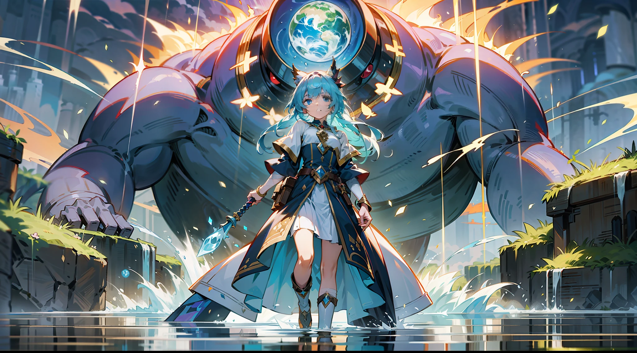 .
The anime begins with our protagonist, a young woman with water manipulation skills, discovering her power and learning to control it. She is a fearless warrior in search of adventures and challenges, and is accompanied by her companion, a giant monster she rescued when he was still small and wounded. Together, they explore a fantasy world full of magical creatures and powerful beings, facing dangerous enemies and making loyal allies along the way.
As they travel, our heroine discovers that her water manipulation power is only a fraction of her true magical potential. She learns to control fire, earth, and air, and discovers that she is the key to unlocking an ancient magical power that can save the world from impending destruction.
Along with her giant monster, she faces epic battles against other magical warriors and giant monsters controlled by powerful villains. The animation of the anime is spectacular, with incredible visual effects that show the manipulation of water, fire, earth and air in all their glory.
In the end, our heroine becomes the guardian of the world, the protector of all those who dwell in it. She is feared by her enemies but loved by her allies. She and her giant monster remain forever as the symbols of hope and courage in a fantasy world. This captivating anime is a thrilling adventure that keeps the viewer stuck until the end.