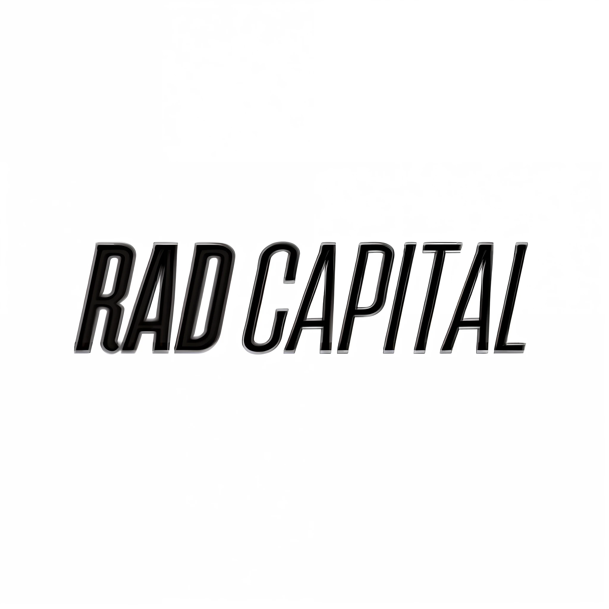 a closeup of a white background with a black and white logo, rad, radical, rick dai, company logo, reddit post, logo, logo, promotional image, trend photo, black and white logo, official product photo, capital, headshot, by Konrad Witz, by Ronald Davis, logo", inspired by Porška