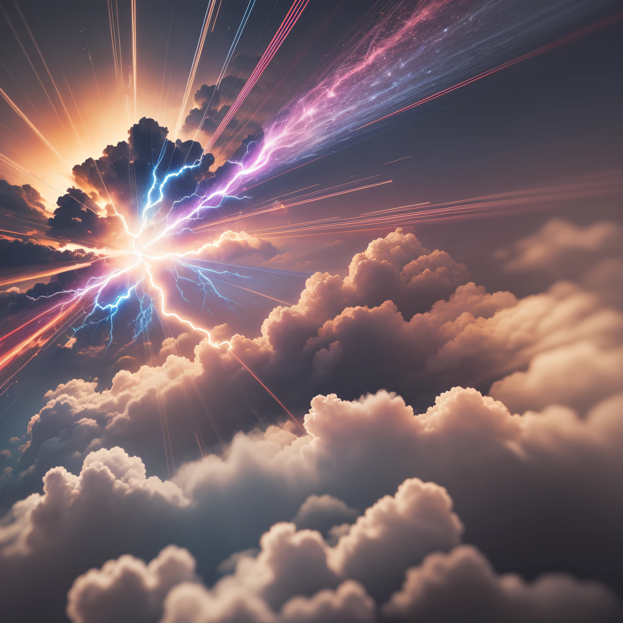 Send a wallpaper with lightning and speed effects, better quality, sharp focus --auto --s2