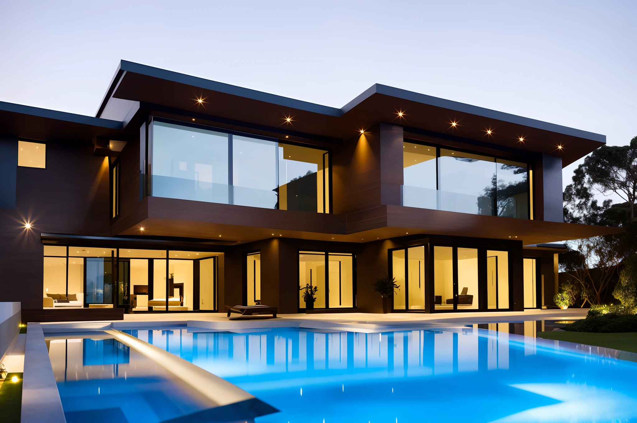 dvArchModern, 85mm, f1.8, portrait, photorealistic, hyper-realistic, prayerful, super detailed, intricate, dramatic, solar lighting, shadows, high dynamic range, modern interior, swimming pool, beach house, mexico, minimalist, wood cladding, gray details on the walls, Architectural coatings.