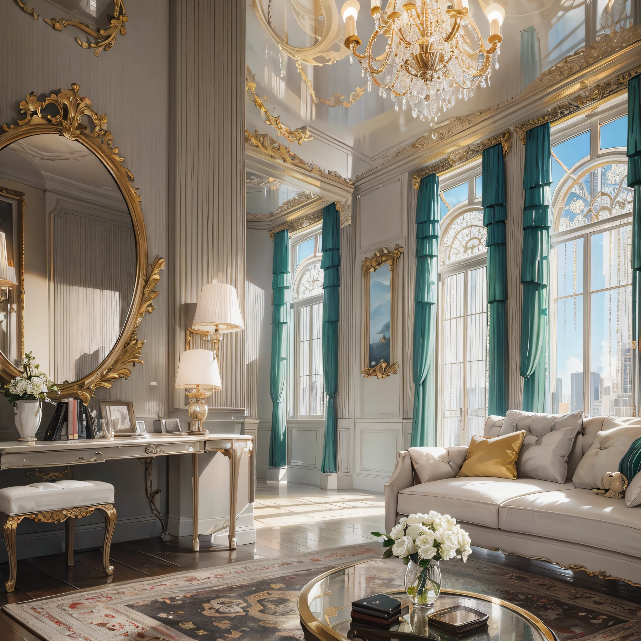 (highest resolution, distinct_image) the best quality, interior, villa, masterpiece, modern, minimalist, highly detailed