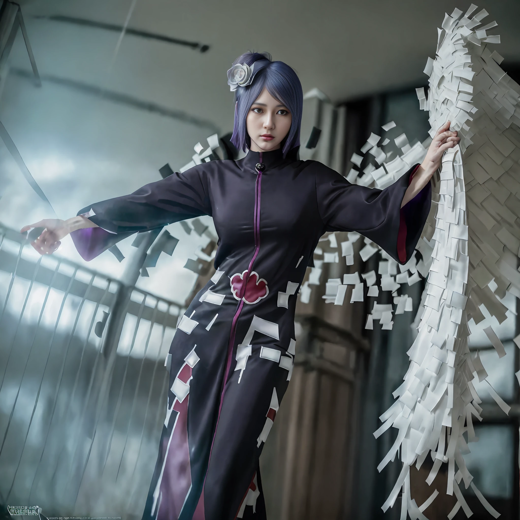 Best quality, 8k, 32k, Masterpiece, photo realistic, realistic, anime cosplay with purple wings and black wig and outfit, anime cosplay, professional cosplay, full cosplay, cosplay, anime girl cosplay, cosplay photo, cosplayer, publicity cosplay (seductive poses ), Sexy, sexy buttocks, beautiful white face shining, beautiful face, pink cheeks, beautiful lips, porcelain skin, intricate details, super detailed, super tall, supreme detail, high detail, delicate, excellent detail, fine detail, lighting cinematic, best quality, masterpiece, smooth and beautiful, CG , unity, 8k wallpaper, Stunning, fine detail, unity CG wallpaper 8k ultra detailed, large file size, highly detailed, high resolution, amazing detail, stunning detail, depth of field, oil painting effect in Rembrandt art style, concept portrait art in Stanley Artgerm Lau style, WLOP, trending on Artstation, epic, trending in society, detailed digital painting, very high quality models.