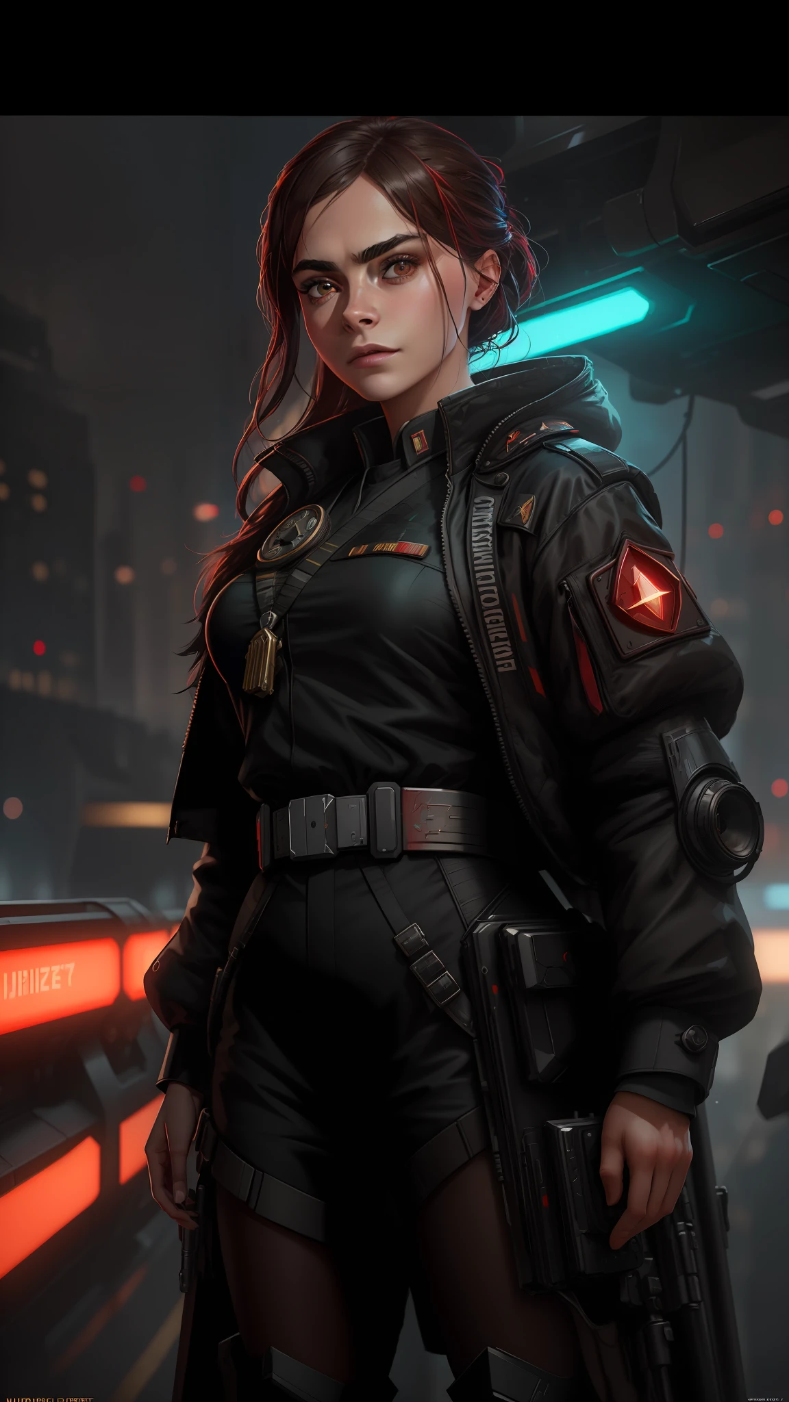 (Gorgeous Drawing:1.3) of (Ultrarealistic:1.3),(Grim:1.3) photorealistic,,best quality,masterpiece,highly detailed,ultra-detailed, 1girl,[Cara Delevingne:Chou Tzu-yu:0.3], (photo of a woman as:1.03) jcon-subject (analog style:1.08) modelshoot style swpunk headshot north korean general center frame (wearing ornate army general uniform:1.10) (medals:1.10) sharp focus smile dust motes close up looking at viewer dust volumetric lighting ISO1600 sargent-style uniform, unreal engin 5,octane render,(2D:1.2), limited palette flat color,, digital painting, artstation, concept art, smooth, sharp focus,art by ross tran and greg rutkowski and alphonse Mucha and Bak Karol,, (oil painting:1.16),(acrylic paint:1.16),,(__Hyperrealism:1.3),(__Photorealism:1.3),(Red hue:1.3),trending on cgsociety and unreal engine 5 by greg rutkowski. highly detailed 8k digital painting close up depth of field 3 d render movie poster style retro futuristic blade runner 2049 colors space artstation concept cinematic dramatic octane rendering redshift neon lighting photorealism photo realisitc hyperdetailed digital matte
