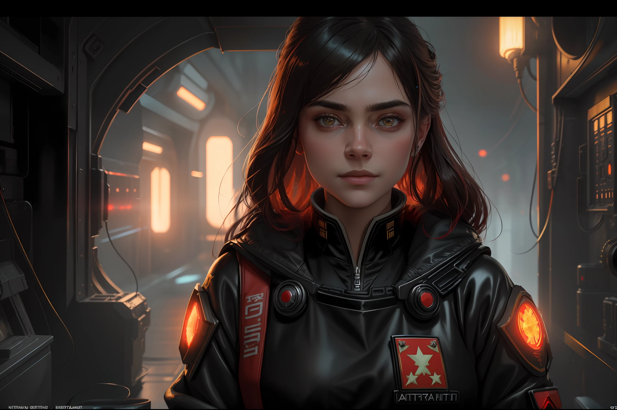 (Gorgeous Drawing:1.3) of (Ultrarealistic:1.3),(Grim:1.3) photorealistic,,best quality,masterpiece,highly detailed,ultra-detailed, 1girl,[Cara Delevingne:Chou Tzu-yu:0.3], (photo of a woman as:1.03) jcon-subject (analog style:1.08) modelshoot style swpunk headshot north korean general center frame (wearing ornate army general uniform:1.10) (medals:1.10) sharp focus smile dust motes close up looking at viewer dust volumetric lighting ISO1600 sargent-style uniform, unreal engin 5,octane render,(2D:1.2), limited palette flat color,, digital painting, artstation, concept art, smooth, sharp focus,art by ross tran and greg rutkowski and alphonse Mucha and Bak Karol,, (oil painting:1.16),(acrylic paint:1.16),,(__Hyperrealism:1.3),(__Photorealism:1.3),(Red hue:1.3),trending on cgsociety and unreal engine 5 by greg rutkowski. highly detailed 8k digital painting close up depth of field 3 d render movie poster style retro futuristic blade runner 2049 colors space artstation concept cinematic dramatic octane rendering redshift neon lighting photorealism photo realisitc hyperdetailed digital matte