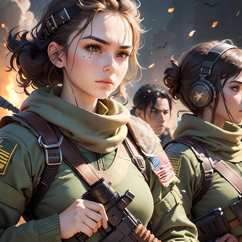 team of elite warriors holding guns and grenades ready to fight --auto --s2