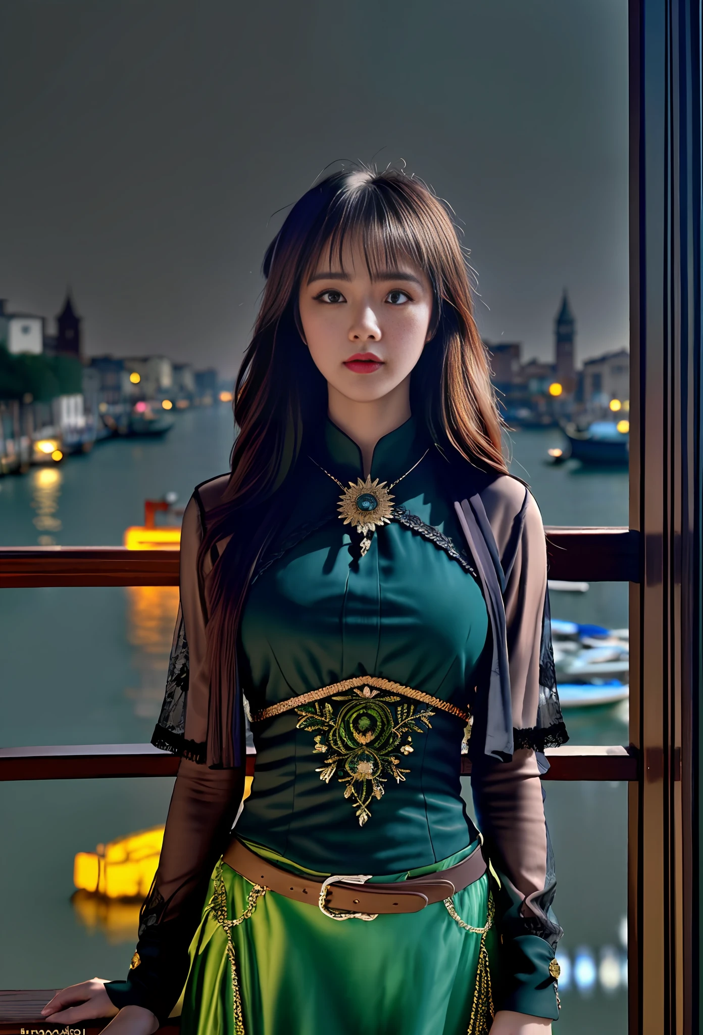 (dark shot:1.4), 80mm, (dark shot:1.4), 80mm, epic realistic,full shot body photo of the most beautiful artwork in the world, stunningly beautiful photo realistic cute women, a hyper realistic ultra detailed photograph of a beautiful girl as a female 2020s dancer on the boat of 2020s Venice,(Bridge Of Sighs background),(princess eyes,shiny pupils), detailed symmetric beautiful hazel eyes, detailed gorgeous face,highly detailed, vibrant, stunning, matted, paul gauguin, van gogh, art by greg rutkowski and artgerm, soft cinematic light, adobe lightroom, photolab, hdr, intricate, highly detailed, (depth of field:1.4), (dark shot:1.22), neutral colors, (hdr:1.4), (muted colors:1.4), (intricate), (artstation:1.2), hyperdetailed, dramatic, intricate details, (technicolor:0.9), (rutkowski:0.8), cinematic, detailed, soft light, sharp, exposure blend, medium shot, bokeh, (hdr:1.4), high contrast, (cinematic, teal and orange:0.85), (muted colors, dim colors, soothing tones:1.3), low saturation, (hyperdetailed:1.2), (noir:0.4), soft light, sharp, exposure blend, medium shot, bokeh, (hdr:1.4), high contrast, (cinematic, teal and orange:0.85), (muted colors, dim colors, soothing tones:1.3), low saturation, (hyperdetailed:1.2), (noir:0.4), (intricate details:1.12), hdr, (intricate details, hyperdetailed:1.15)