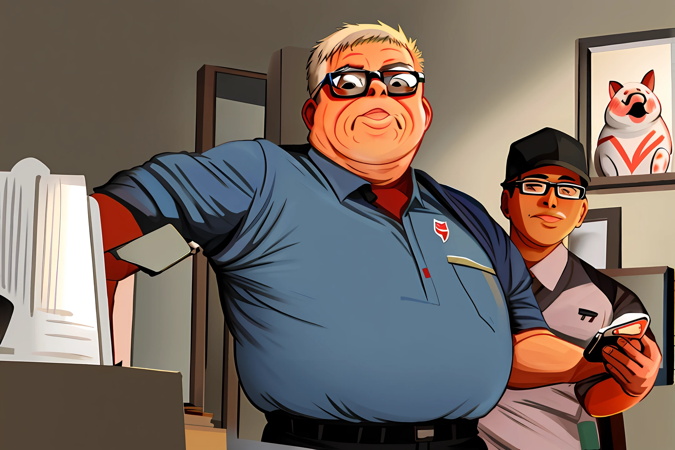 Wearing glasses and being ugly, he also looks like a dead fat pig, holding a mobile phone and saying that Genshin activated the human