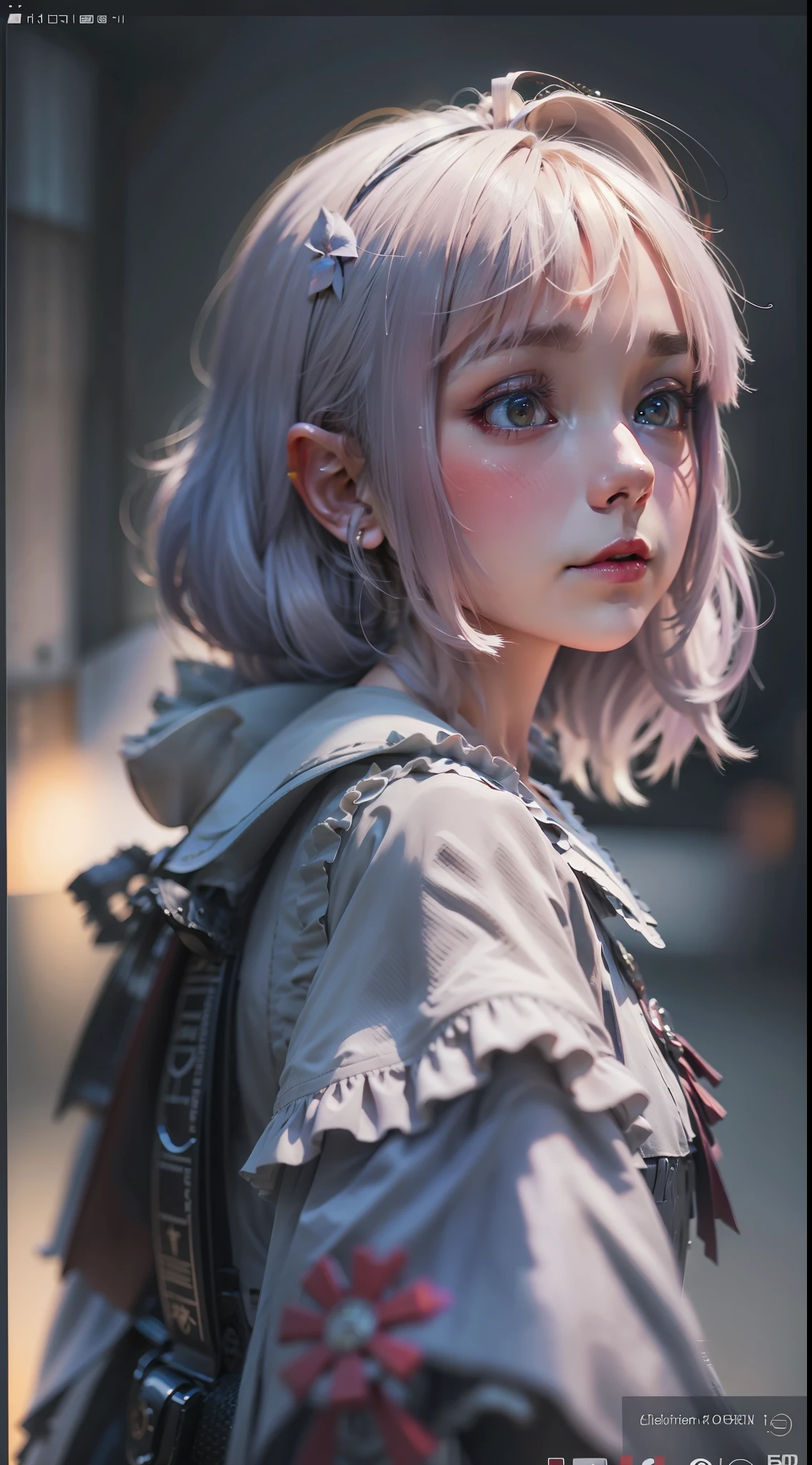 girl, solid color background, super detail, anime, look at audience, high detail, art station seraflur, art, 3d, c4d, blender, oc renderer, cinematic lighting, ultra high definition, 3d rendering, divine, movie, edge lighting, soft focus, light and dark contrast, 8k, best quality