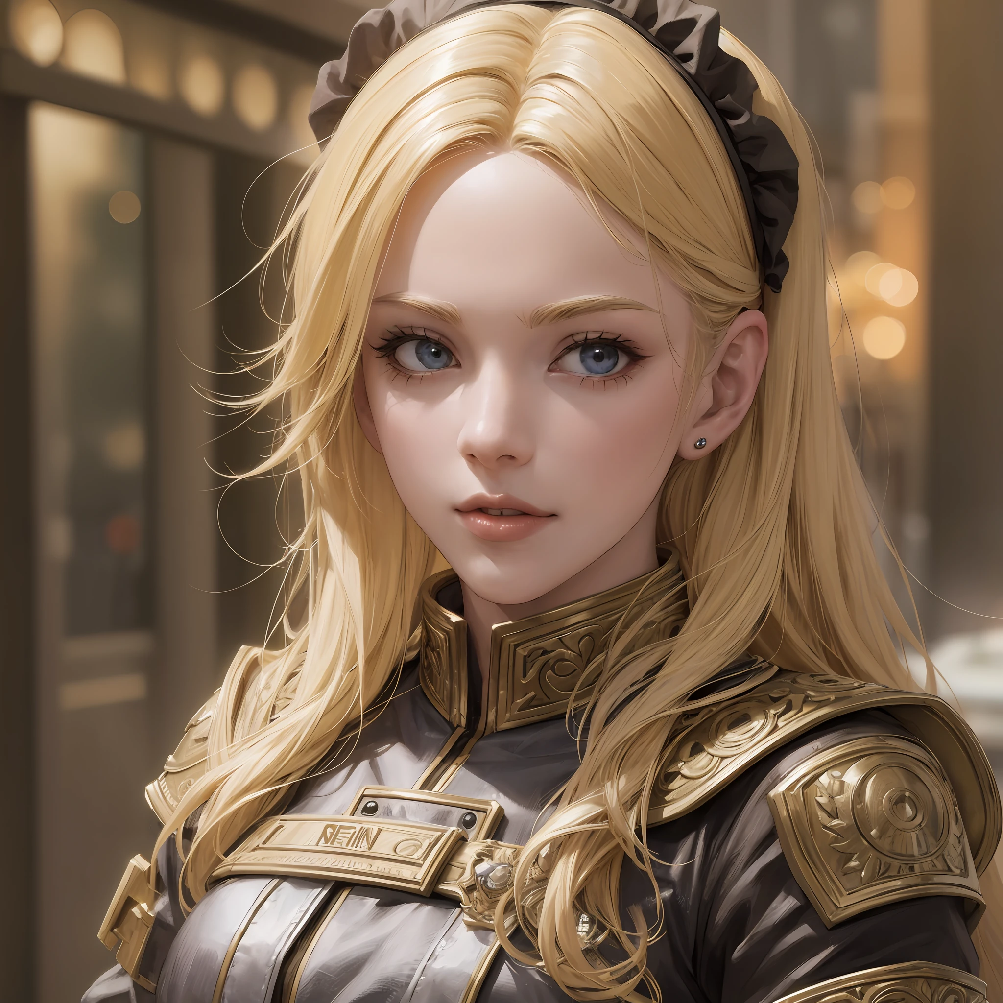 Semi realistic, cosplay, fanart, Elden ring, Melina, blonde girl, 19 year old looking with teenage geek outfit, detailed --auto --s2